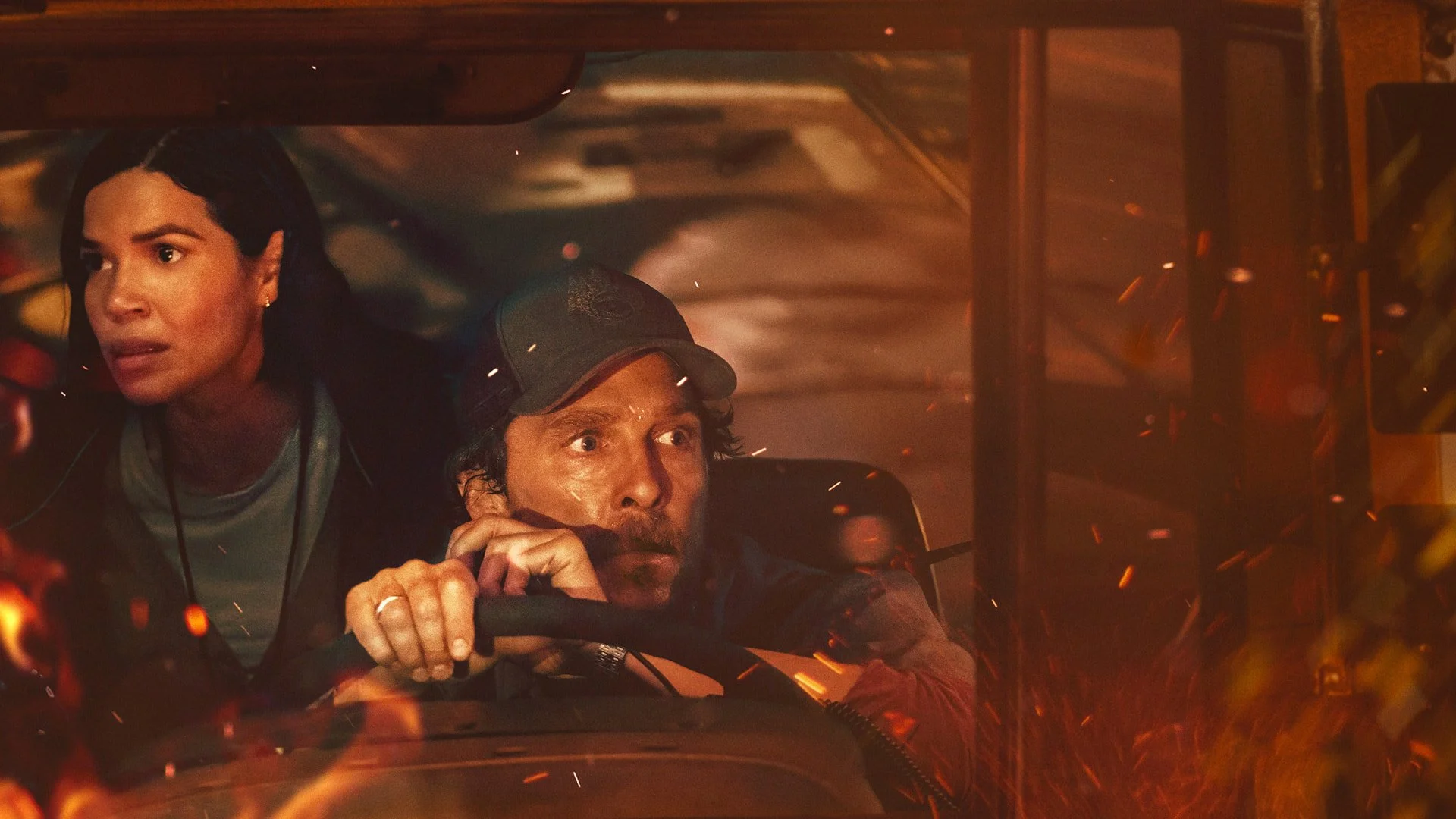 ‘The Lost Bus’ Review: McConaughey, Ferrera, and Greengrass Capture the Terror of California’s Wildfires