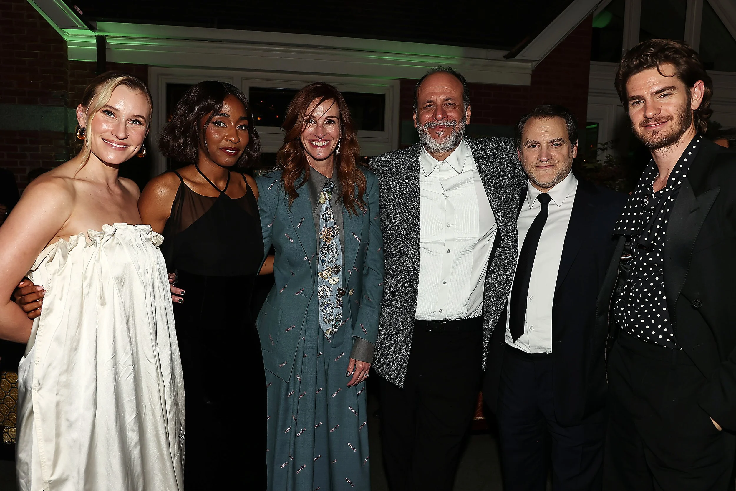 Nora Garrett , Ayo Edebiri , Julia Roberts , Luca Guadagnino , Michael Stuhlbarg and Andrew Garfield 