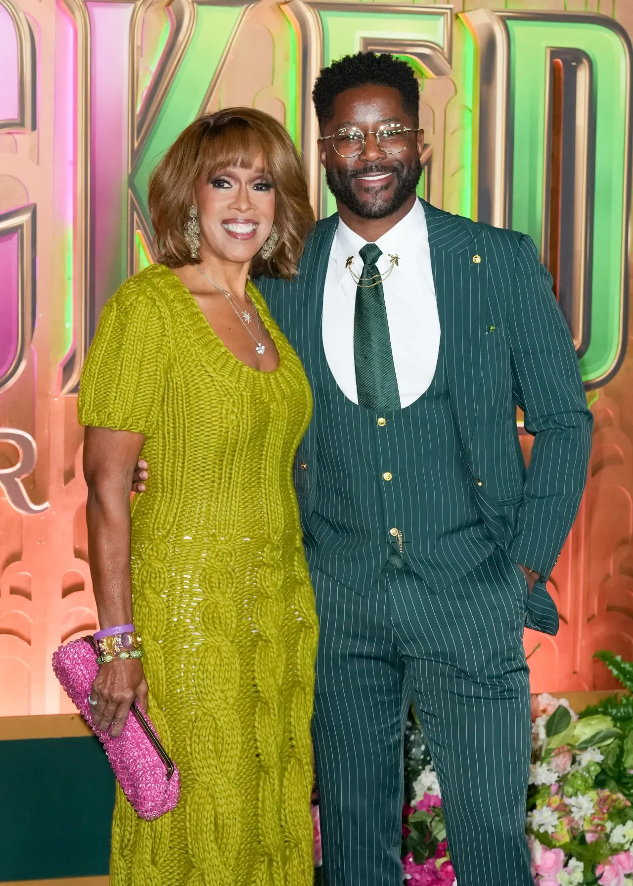 Gayle King and Nate Burleson