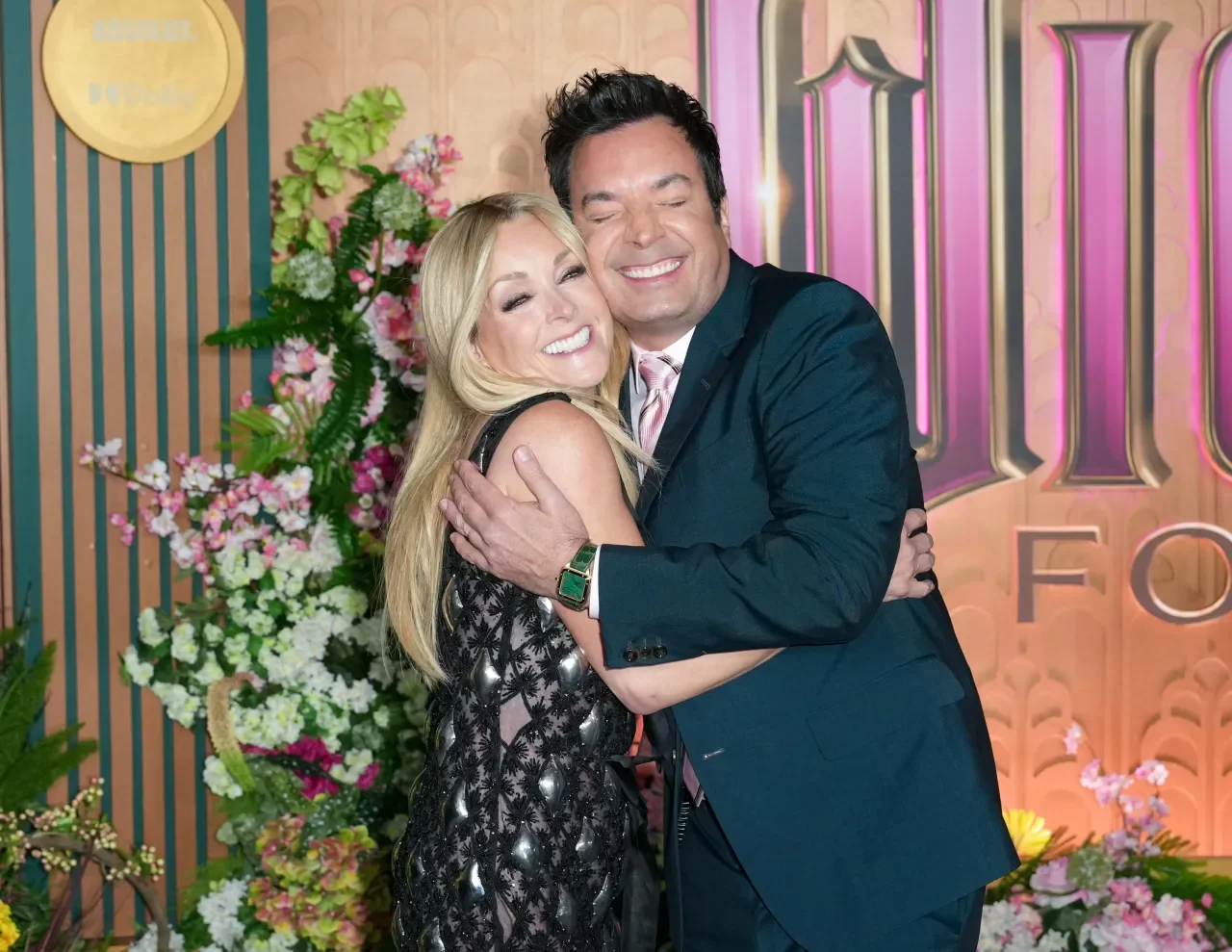 Jane Krakowski and Jimmy Fallon