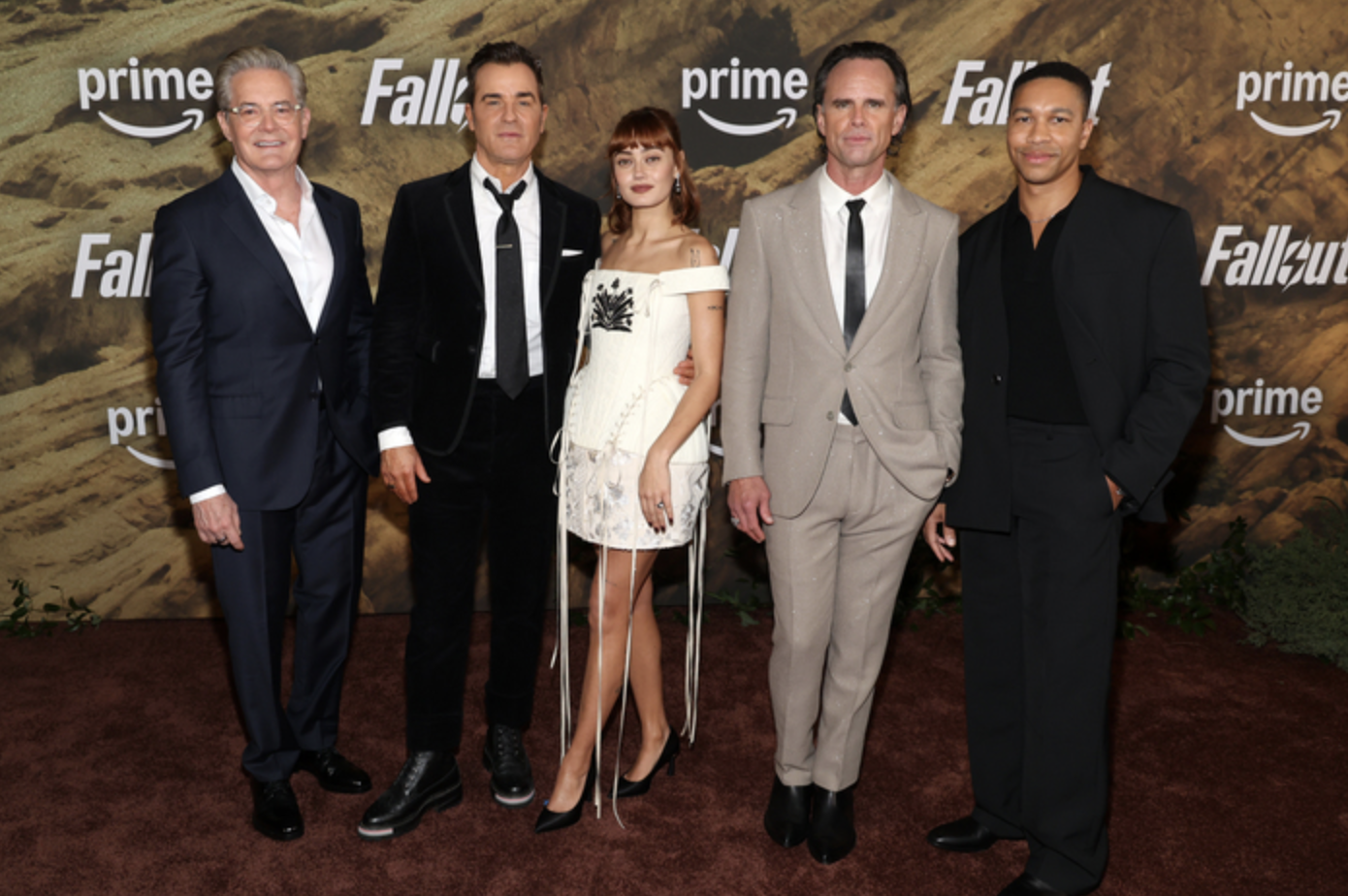 (L-R) Kyle MacLachlan, Justin Theroux, Ella Purnell, Walton Goggins and Aaron Moten