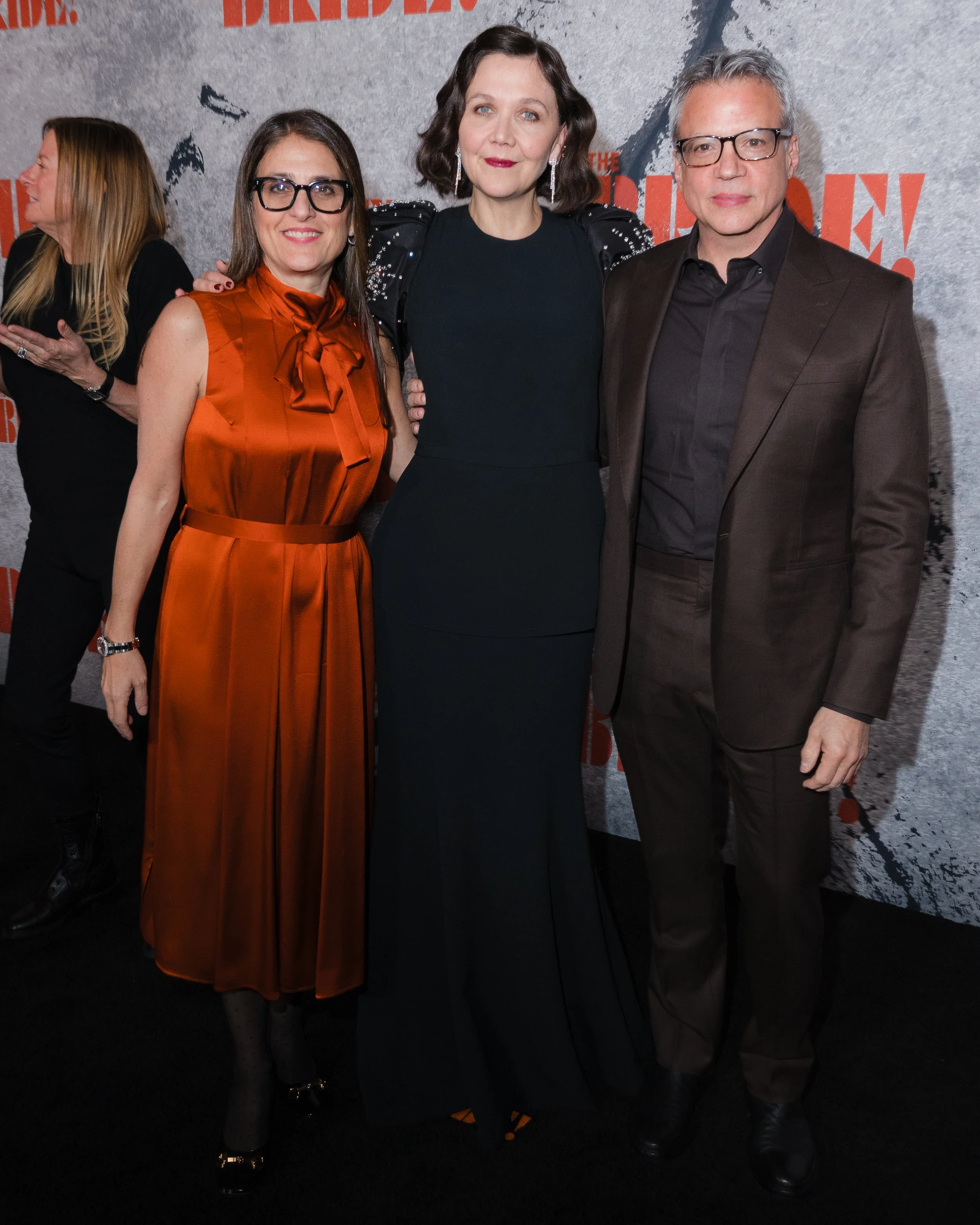 Maggie Gyllenhaal, Pam Abdy, and Mike De Luca 
