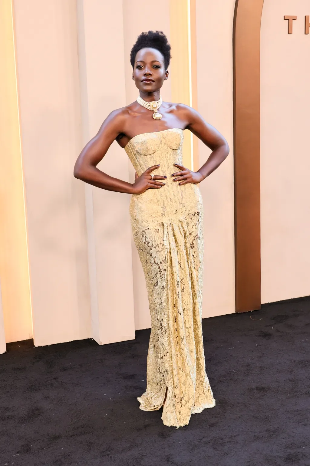 Lupita Nyong’o wearing Nicholas Oakwell Couture