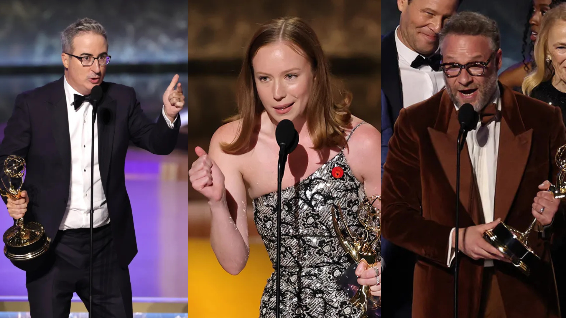 What John Oliver, Seth Rogen, and More Emmy Winners Said in Their Bleeped Speeches