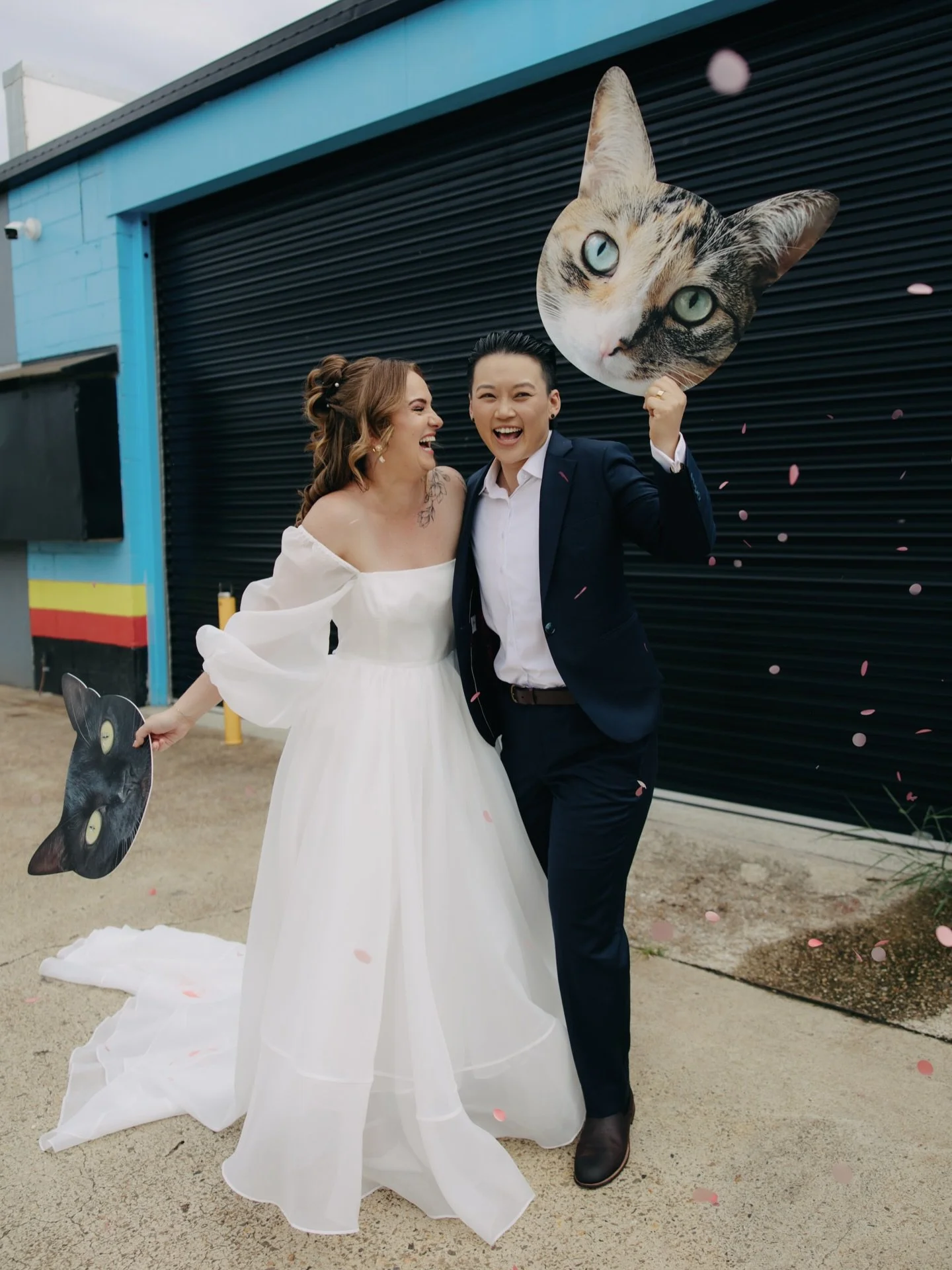 MEG &amp; MEI 🎉🎉This weekend I got to travel to the Gold Coast to photograph the incredibly joyful elopement of Megan &amp; Mei, along with their two sisters as their witnesses! It was so much fun and I am overwhelmed with cute photos in spectacula