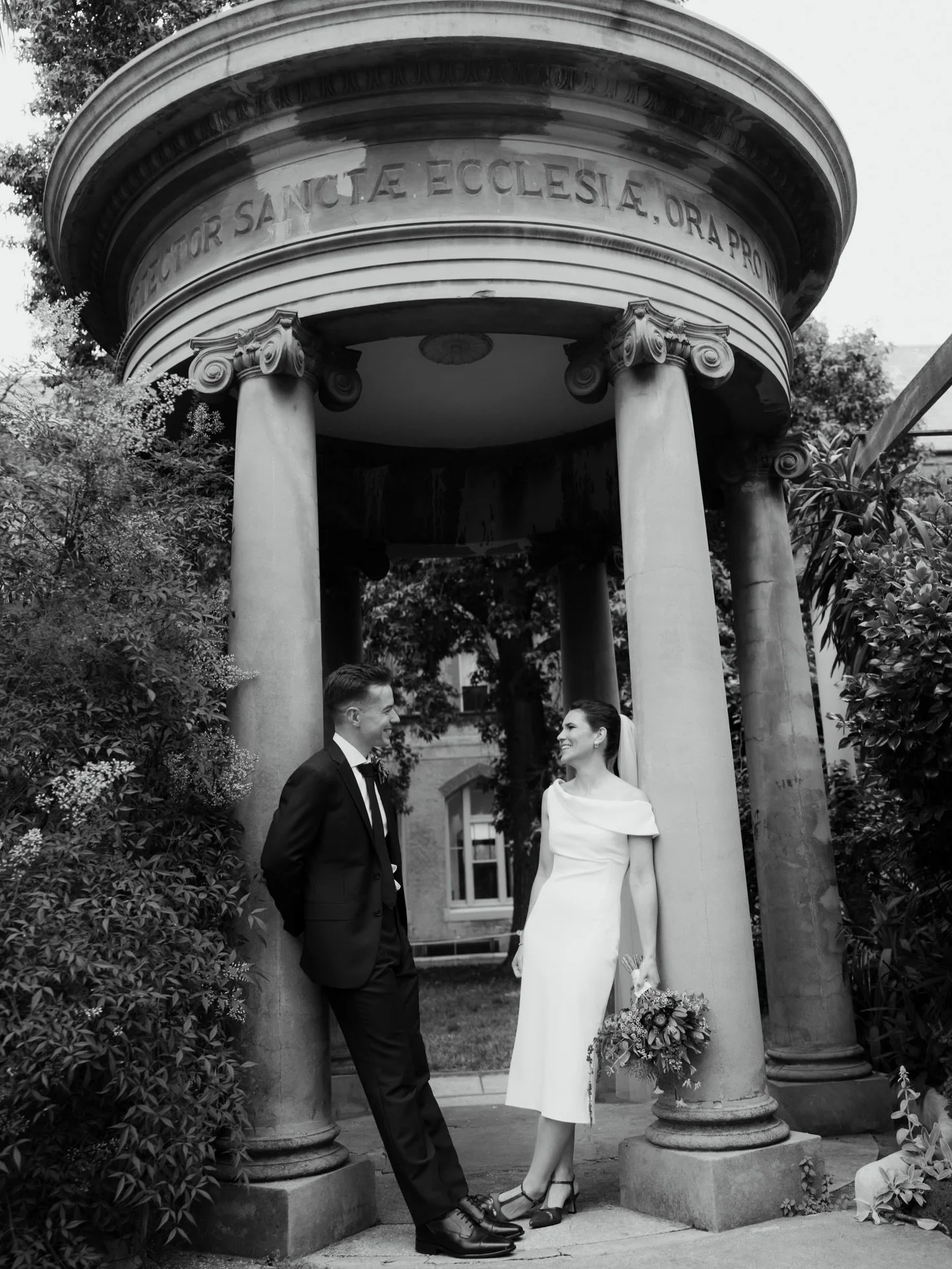 On Saturday with Harriet &amp; Ryan @abbotsfordconvent 
✨A cold, wet summer&rsquo;s day made much warmer and sweeter with these two 🫠

dress - @magdabutrym 
suit - @ysgtailors 
celebrant - Dianne Lee
Florist - @babylonflowers 
Hair - Dani
Make up - 