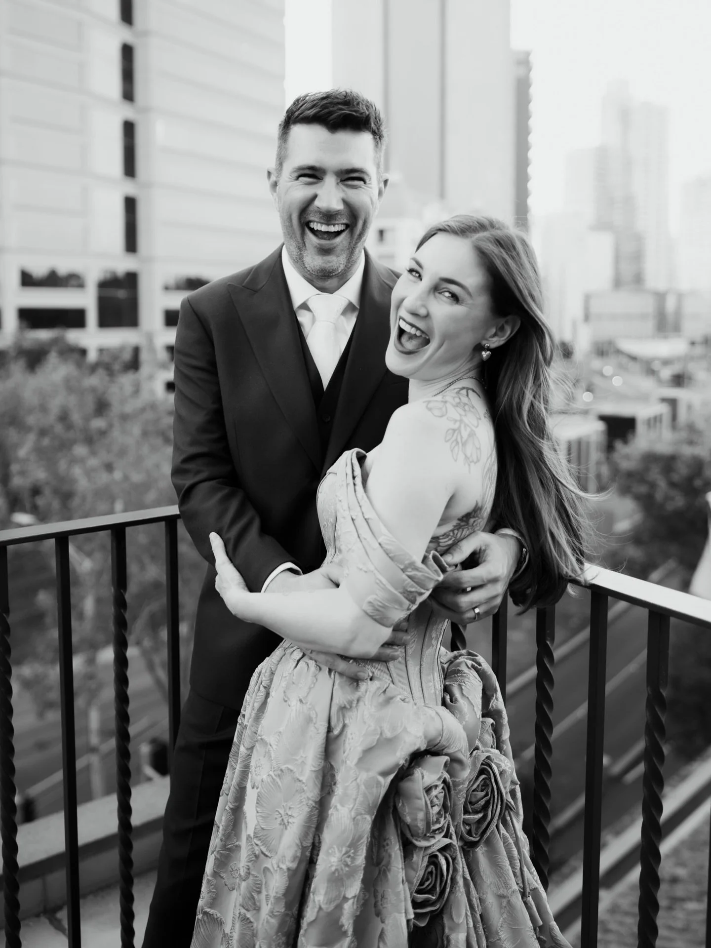 THIS IS JUST A TEASE 😜 a handful of black and white frames from Rochelle &amp; David&rsquo;s very colourful wedding yesterday @theroycehotel in St Kilda - I am overwhelmed in the best possible way❤️❤️ Loved everything about these two and the intimat