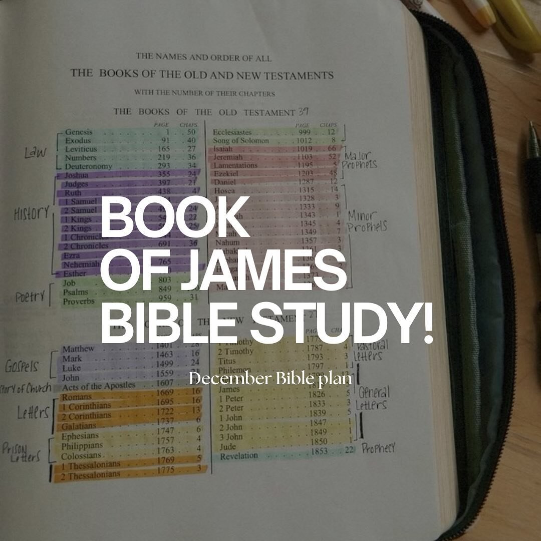 Join us in reading the book of james for the month of December!!! 
Comment below &ldquo;zoom&rdquo; if you want to do a group Bible study on zoom! 🫶🏽🤍