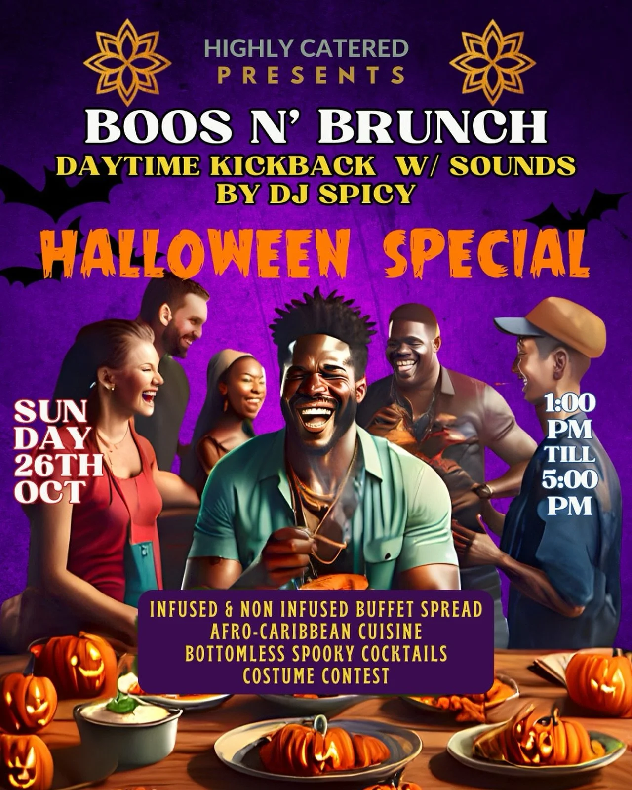 🎃 BOOS N&rsquo; BRUNCH: The Halloween Kickback You Don&rsquo;t Wanna Miss 👻

We&rsquo;re turning up Tulum-style this Halloween with house party vibes, Afro-Caribbean flavors, and a brunch that hits every note with infused &amp; non-infused dishes, 