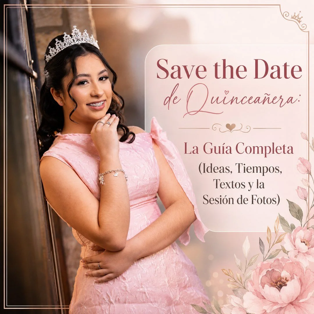 Save the Date de Quinceañera: La Guía Completa (Ideas, Tiempos, Textos y la Sesión de Fotos)