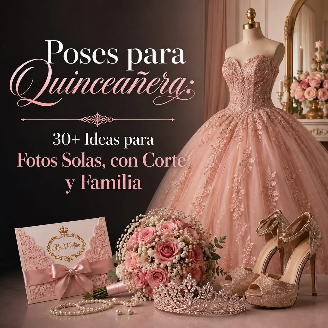 Quinceañera Poses: 30+ Ideas for Solo, Court, and Family Photos
