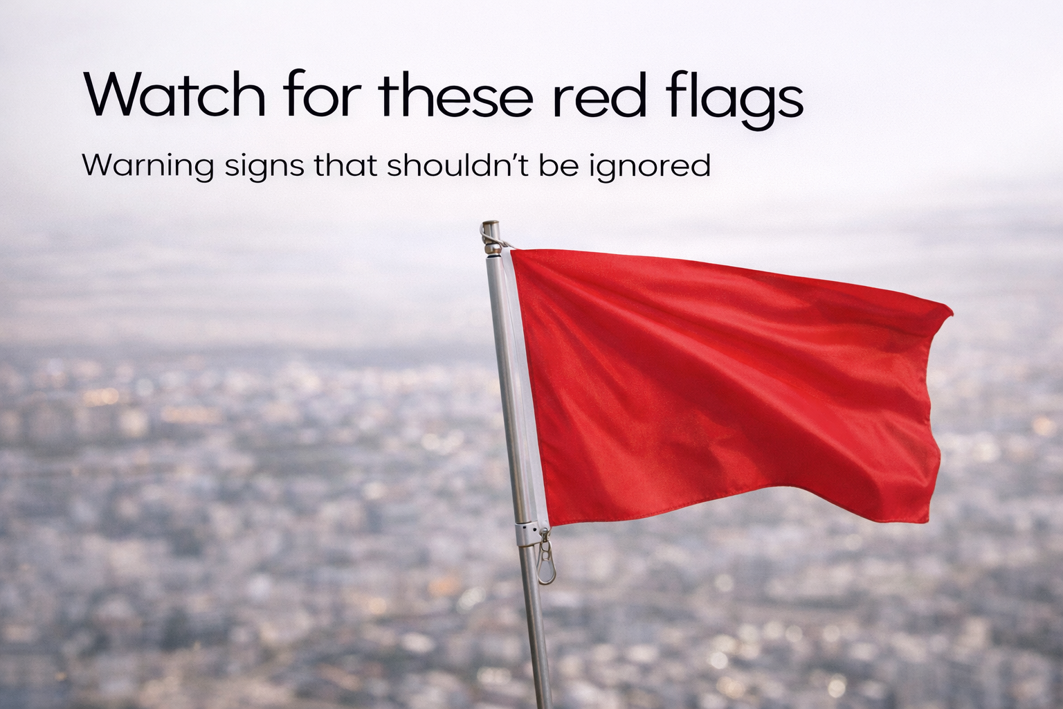 red signs from a vendor that you should look out for in dallas fort worth