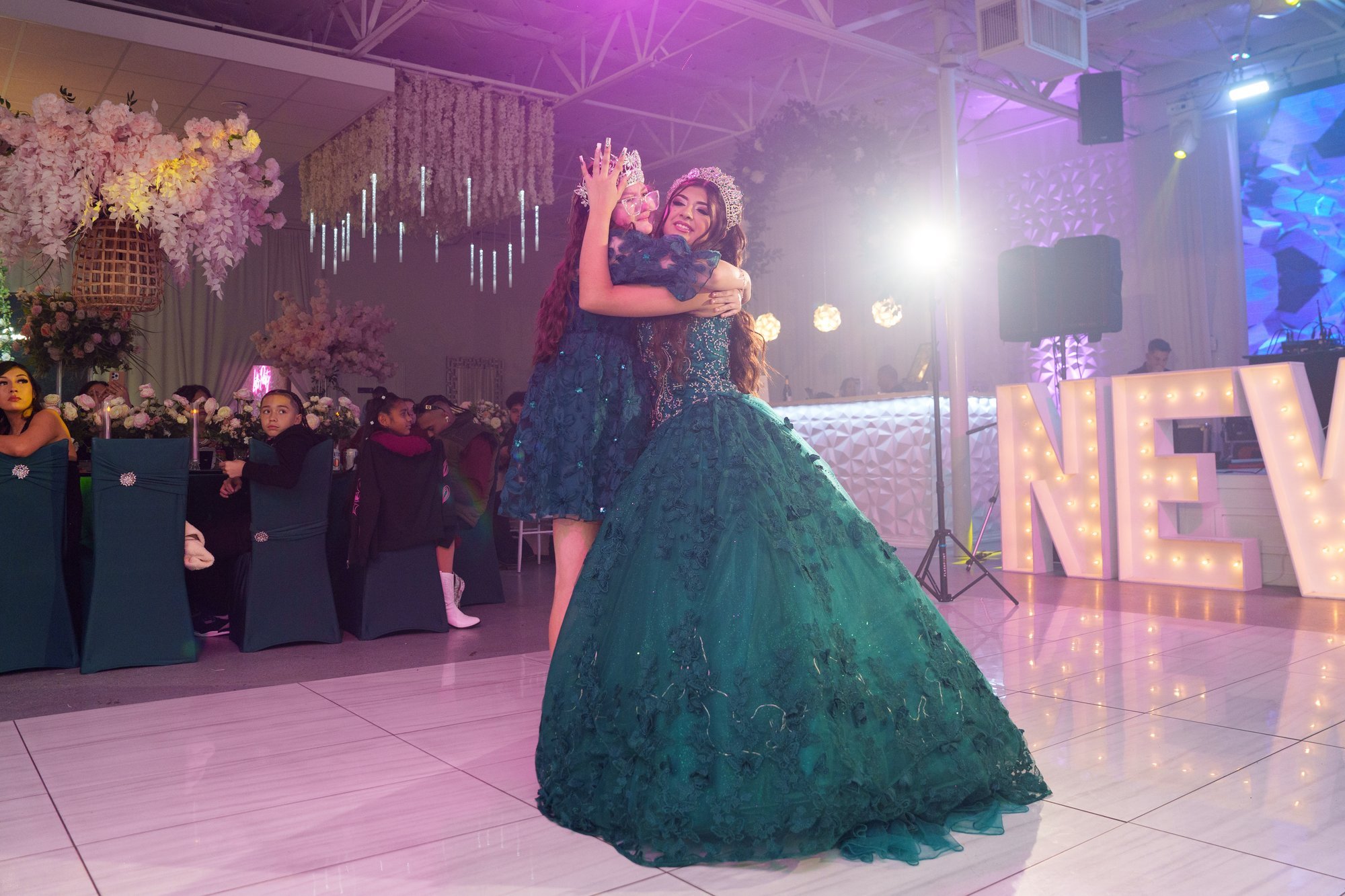 Nevaeh's emerald western quinceañera at Blanc Event Center Dallas featured in the New Dawn Photo DFW portfolio
