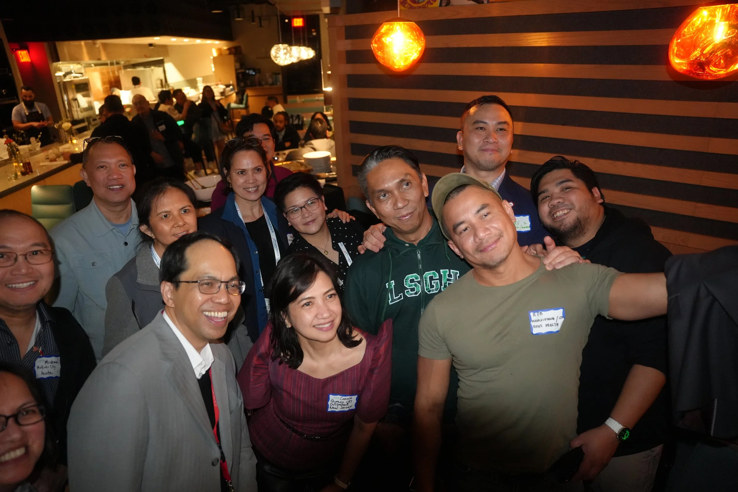  Filipino American physical therapists at Roots and Routes mixer during APTA CSM 2026 