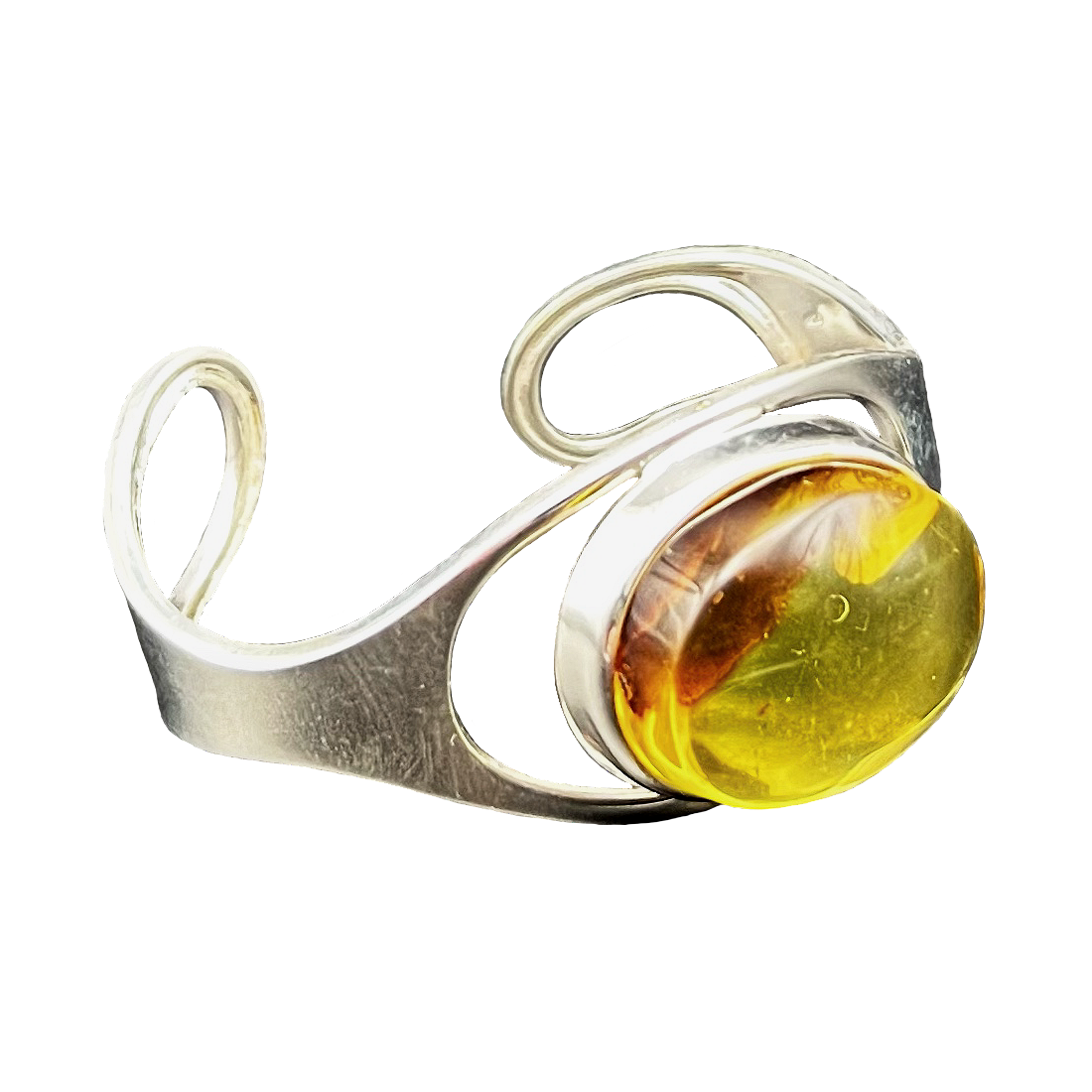 B040 Clear Citrin Cuff Bracelet