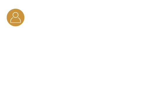 Yellow circle and one person in white icon