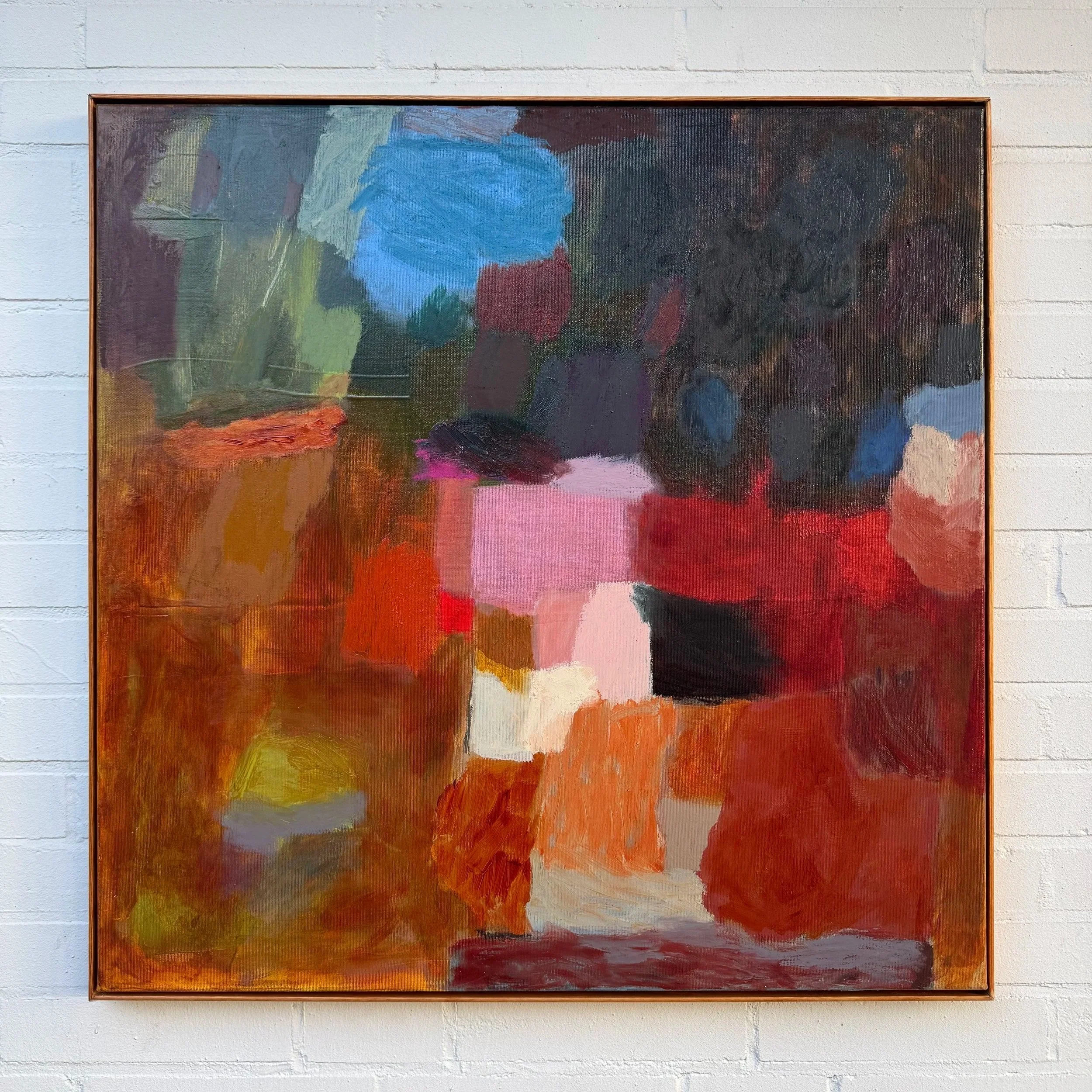 An Ode to the Space & Light. Acrylic & oil on canvas. 71cm x 71cm. Framed.