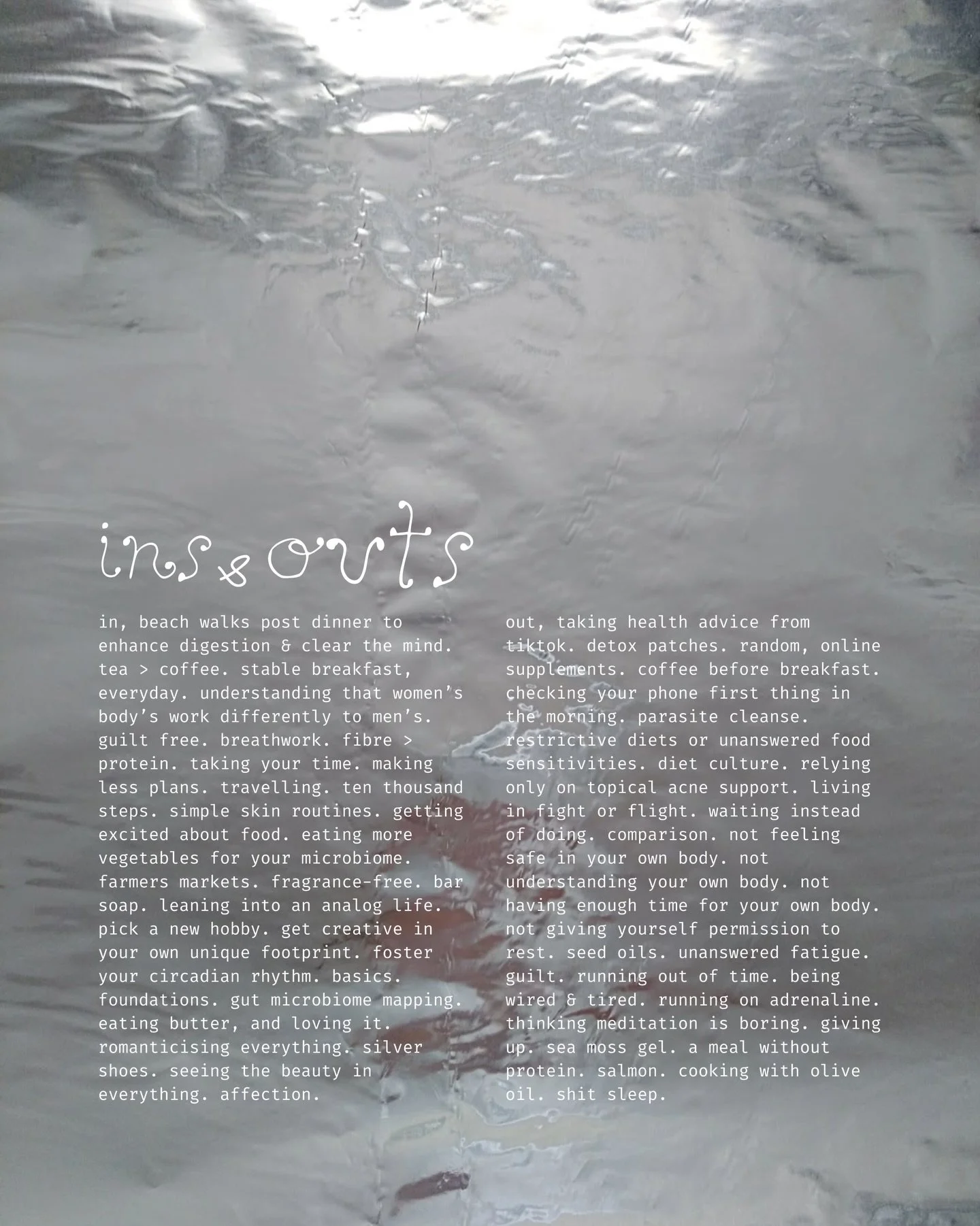 I wish more busy girls knew that slowing down actually heals. Take it from me a gut led naturopath specialising in the gut&mdash;mind&mdash;skin connection. 

2026 is the year you meet it where you are; no rushing, or searching, or setting intentions