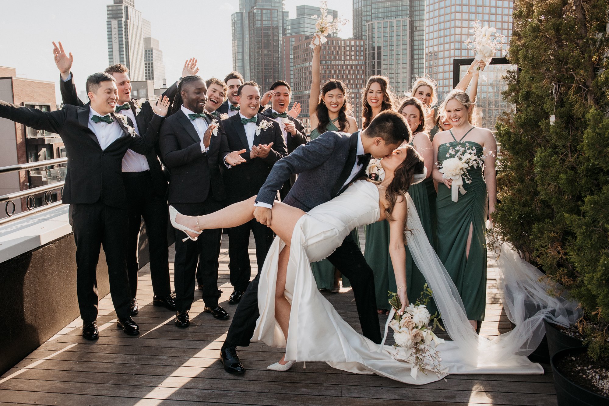 nyc rooftop wedding high end luxury high class sunset 
