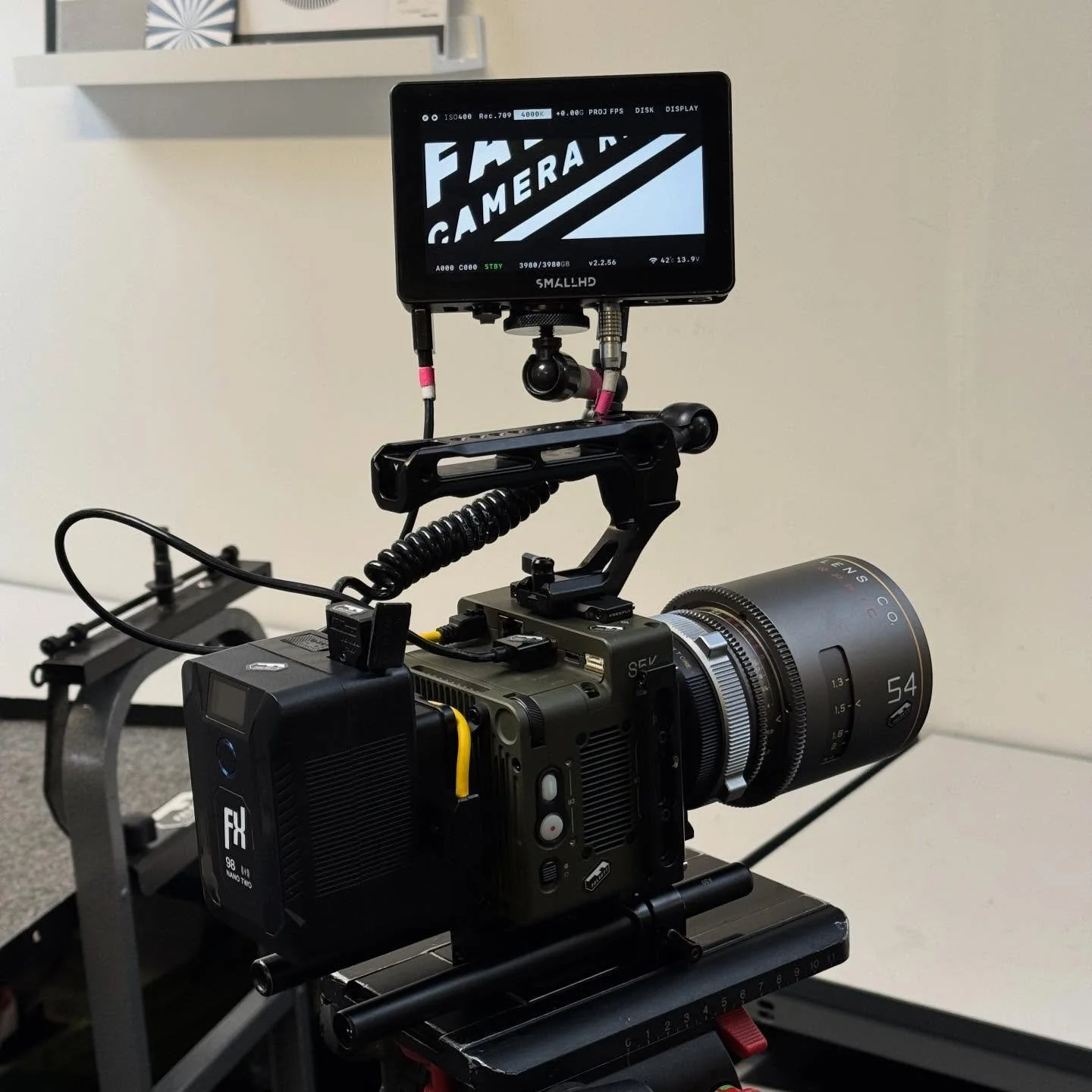 Friday 13th report.
New ins: 
1. Freefly Ember now supports anamorphic de-squeeze options. 
2. The great Sony FX2 hybrid camera.
3. We now have Artem exterior smoke.
4. 9solutions grip kit. 
5. Tilta helmet rig. 
6. Eric Hedberg, head of transportati