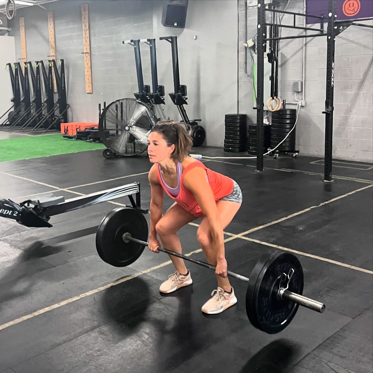 11/18/24 Workout of the Day:

9-7-5
Deadlifts
Hang power cleans 
Front squats 
Men: 185# Women: 125#

Choose a weight that allows you to:
-Deadlift unbroken until the last rep each set.
-Hang power cleans in 1-3 quick sets.
-Front squats in 1-2 sets.