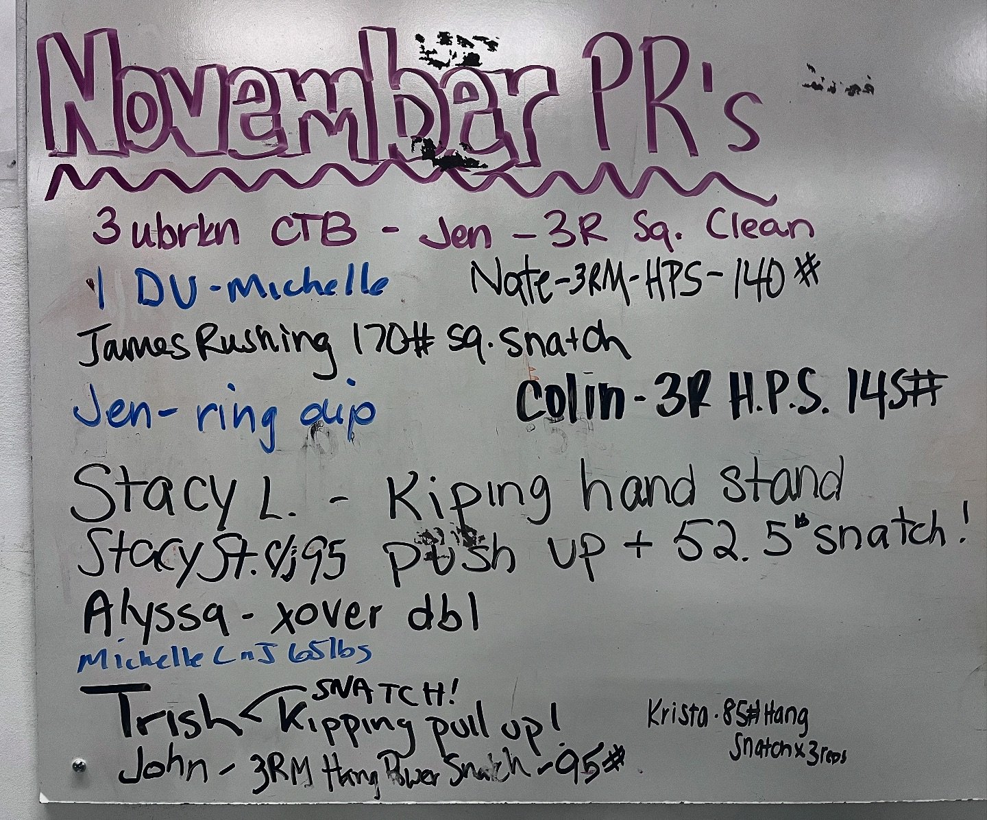 🌟 November PRs!!! 🌟 

What. A. Month. 🙌  Can&rsquo;t wait to see what you all accomplish this month!

Here&rsquo;s to trusting the process and showing up consistently! 💪 

Ready to smash your goals? Link in bio 🔗 to sign up for your FREE trial c