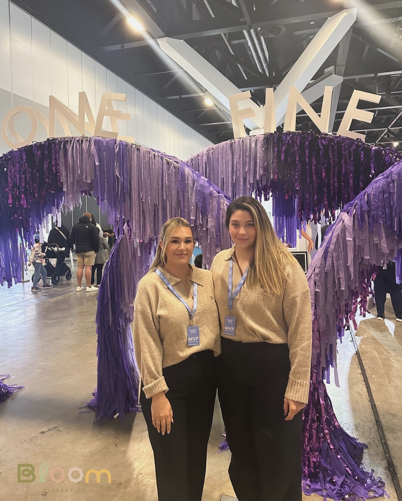 DAY ONE IN THE BAG ✨💜🌱🤰🏼👶🏻 One day left to catch us at the One Fine Baby Expo! Come have a chat with us regarding all baby, mother, developmental, sleep, milestones and breastfeeding 🤍 We can&rsquo;t wait to meet you all !