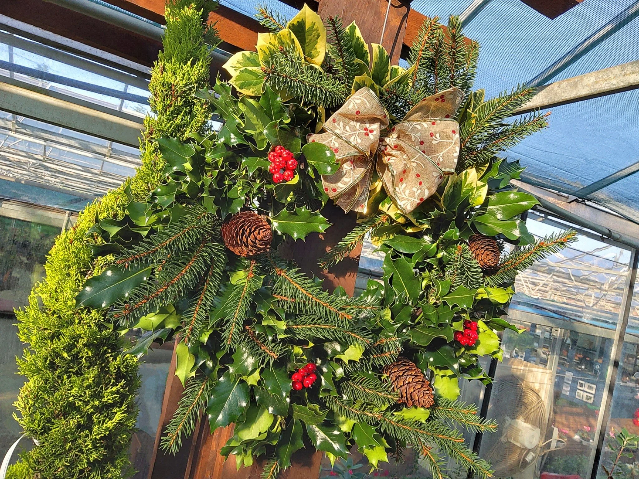 🌿🎀 Handmade Natural Christmas Wreaths 🎀🌿

Bring festive magic into your home with our handmade natural Christmas wreaths &mdash; crafted with care and perfect for adding cosy seasonal charm.

✨ Ideal for:
&bull; Your front door
&bull; A welcoming