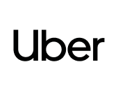 Uber logo on a black background