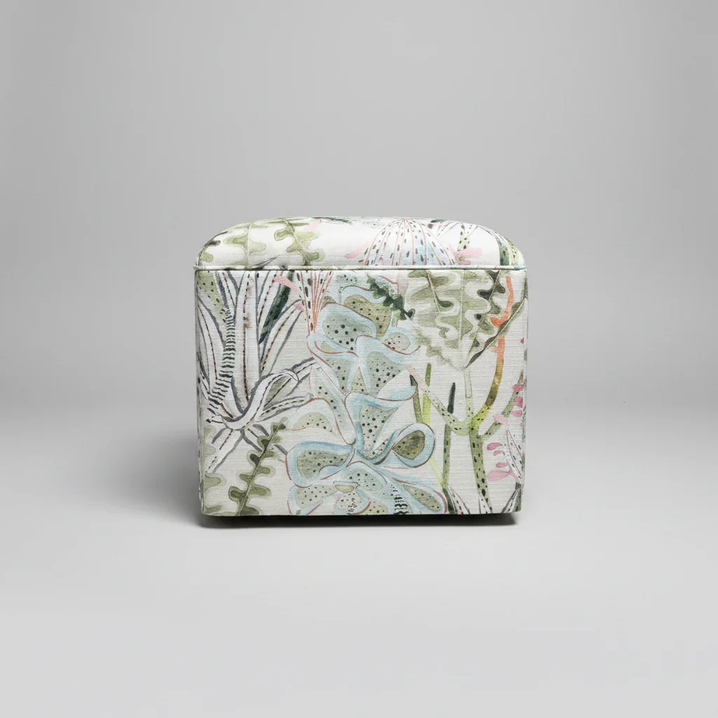 18" Square Skirted Springbrook Ottoman