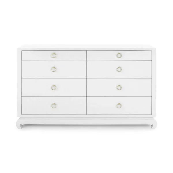 Villa Home Ming 8 Drawer Dresser - Chiffon White