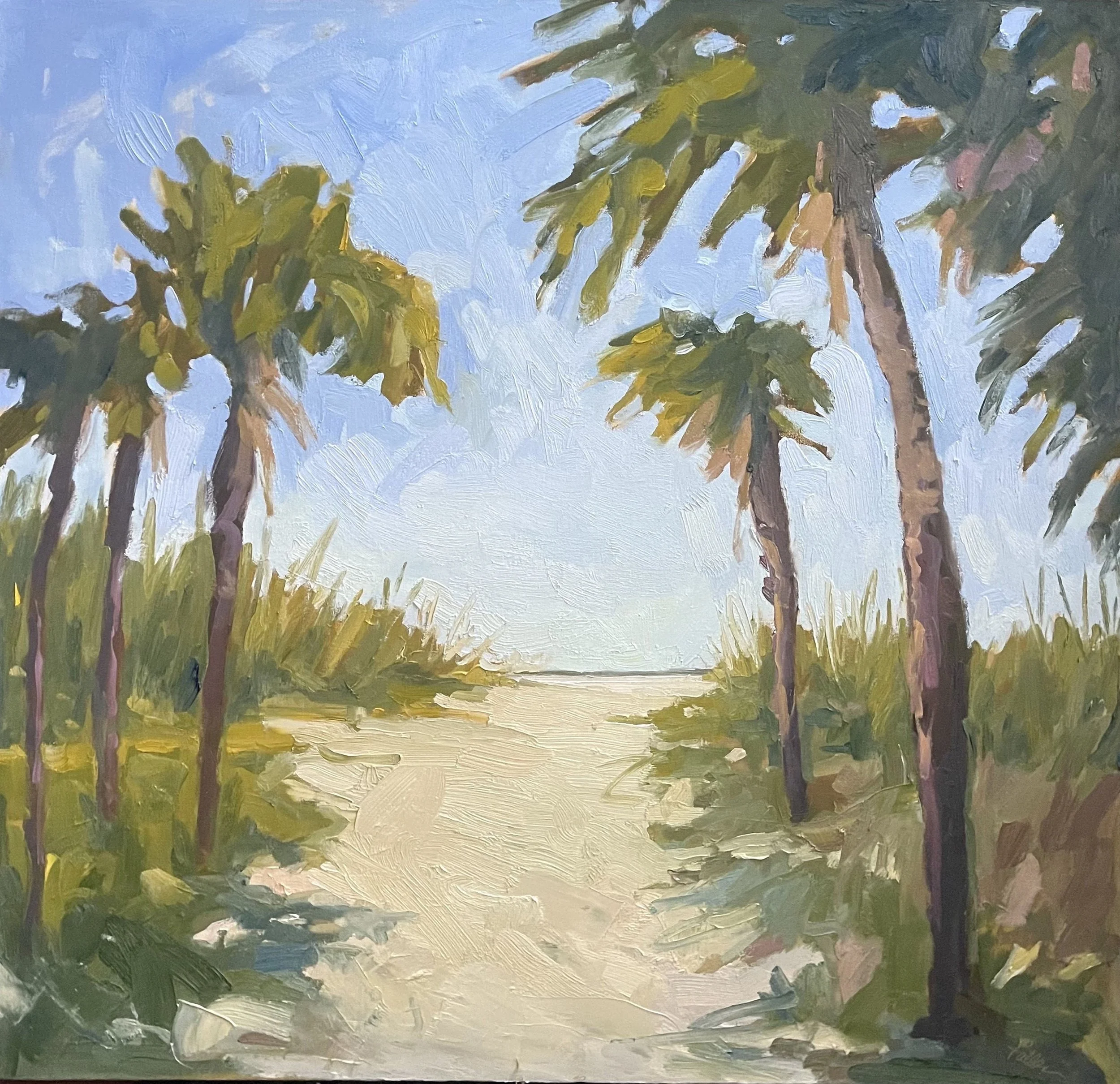 A Palmetto Kind of Day 30x30 Original Oil Canvas