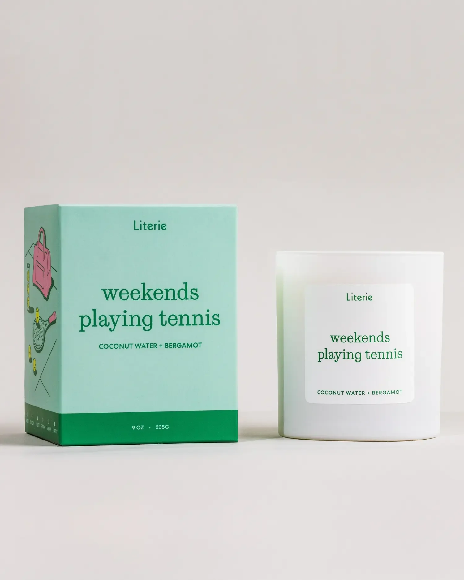 Literie Weekends Playing Tennis 9 oz Candle