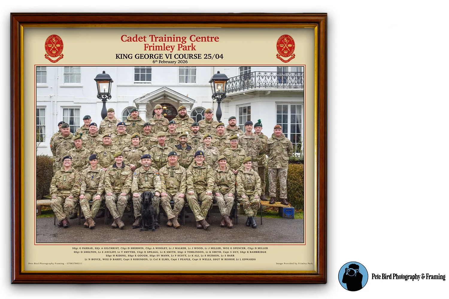 King George VI Cse 25/04 - 6 Feb 26   - 3 Frame Colour Options (30x37.5cm) - CTC Frimley Park