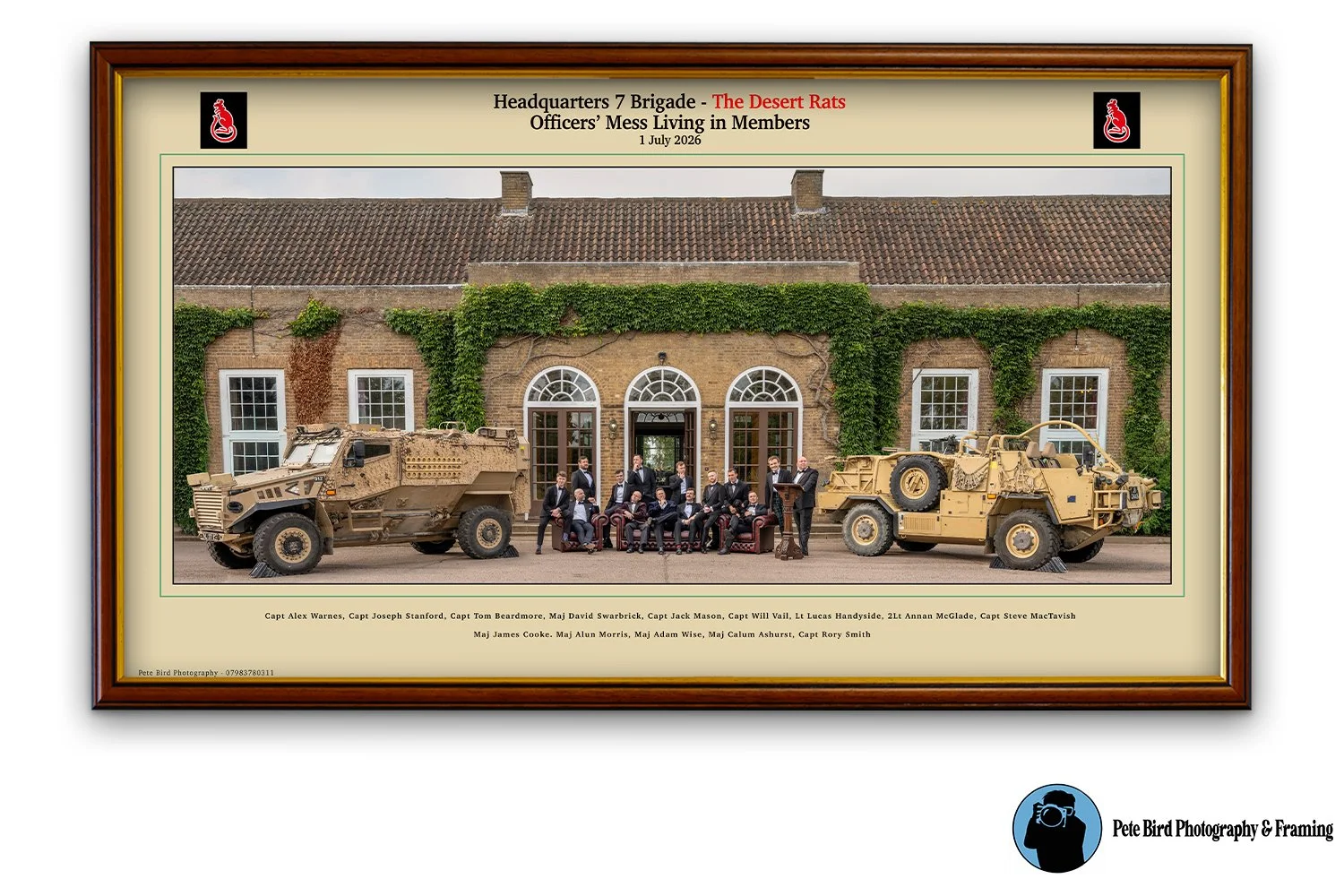 HQ 7X Bde - Officers' Mess LIMs ((INFORMAL) with Vehicles) size 56x28cm