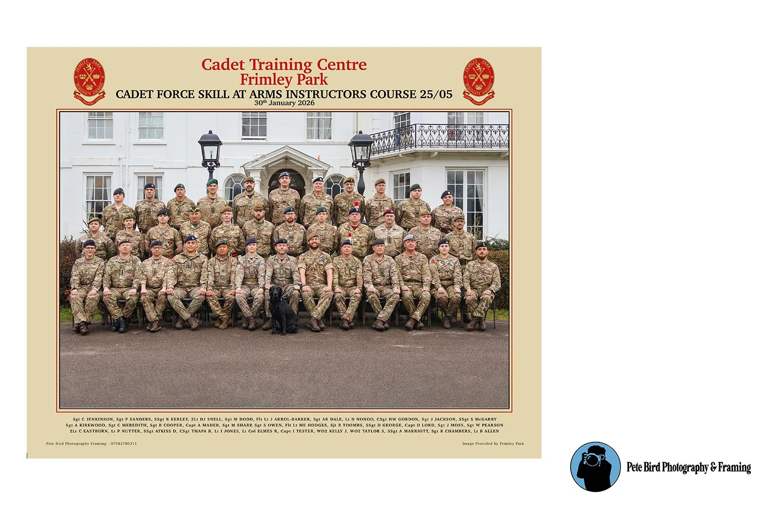 CF Skill At Arms Inst Cse 25/05 - 30 Jan 26 - PRINT ONLY - (30x37.5cm) - CTC Frimley Park