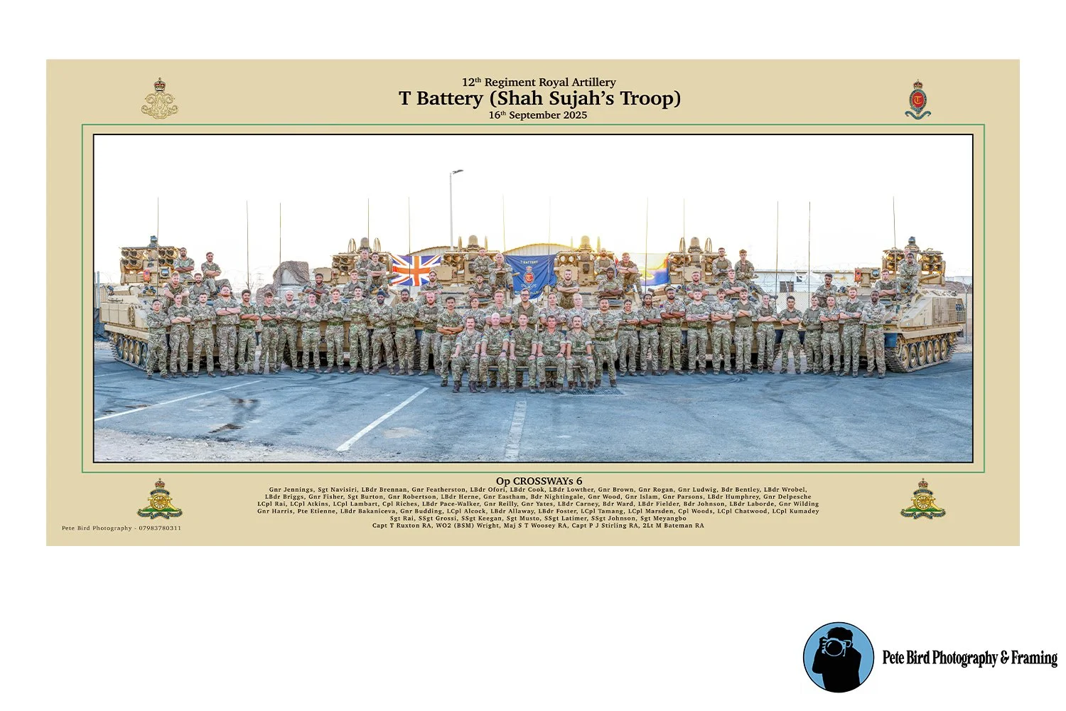 12 regiment royal artillery OP CROSSWAY 6 unit phot