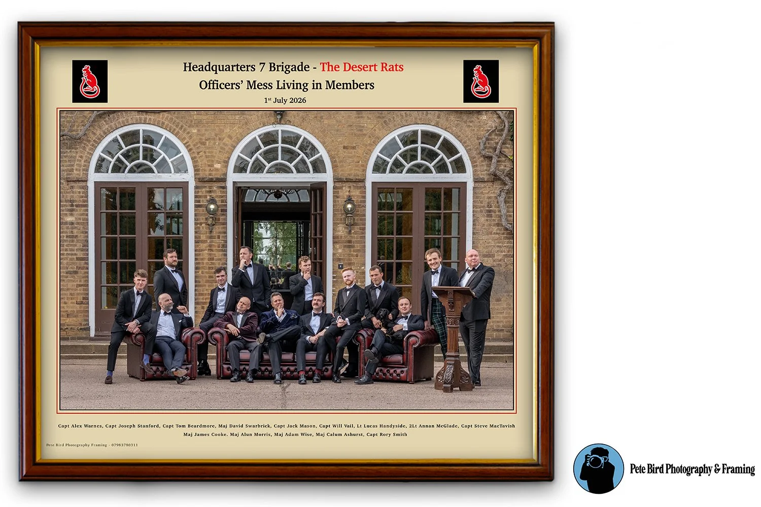 HQ 7X Bde - Officers' Mess LIMs ((INFORMAL) Group) size 37x30cm