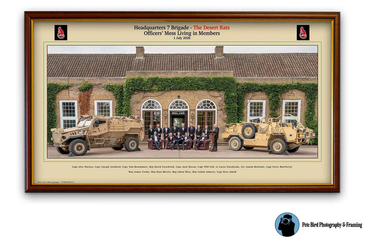 HQ 7X Bde - Officers' Mess LIMs ((FORMAL) with Vehicles) size 56x28cm