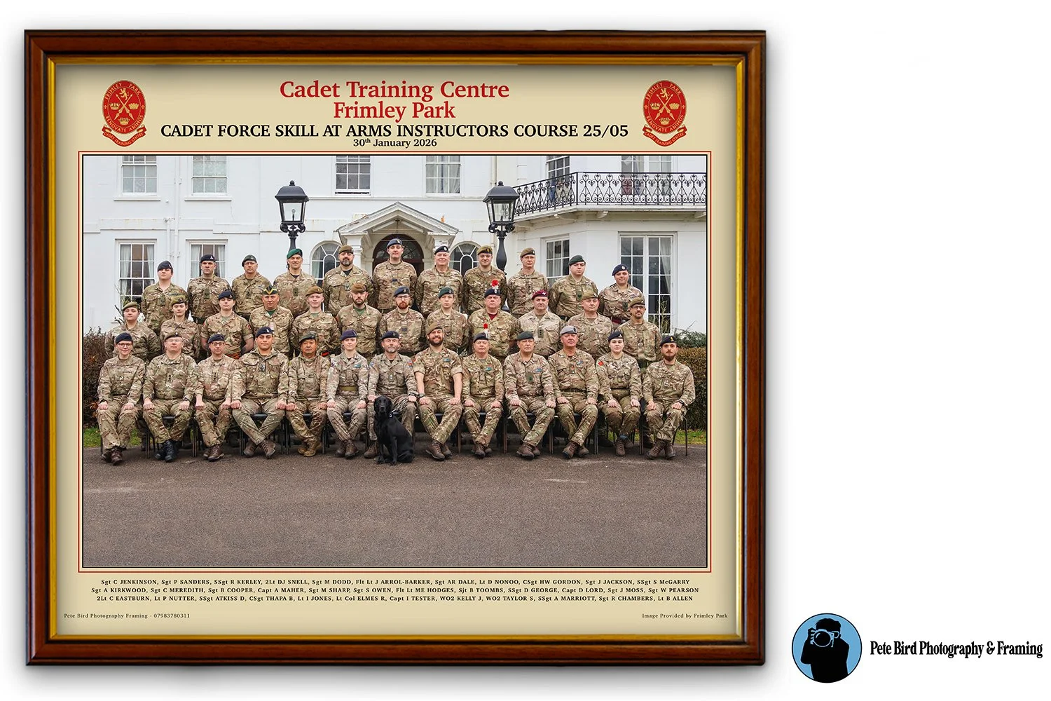 CF Skill At Arms Inst Cse 25/05 - 30 Jan 26  - 3 Frame Colour Options (30x37.5cm) - CTC Frimley Park