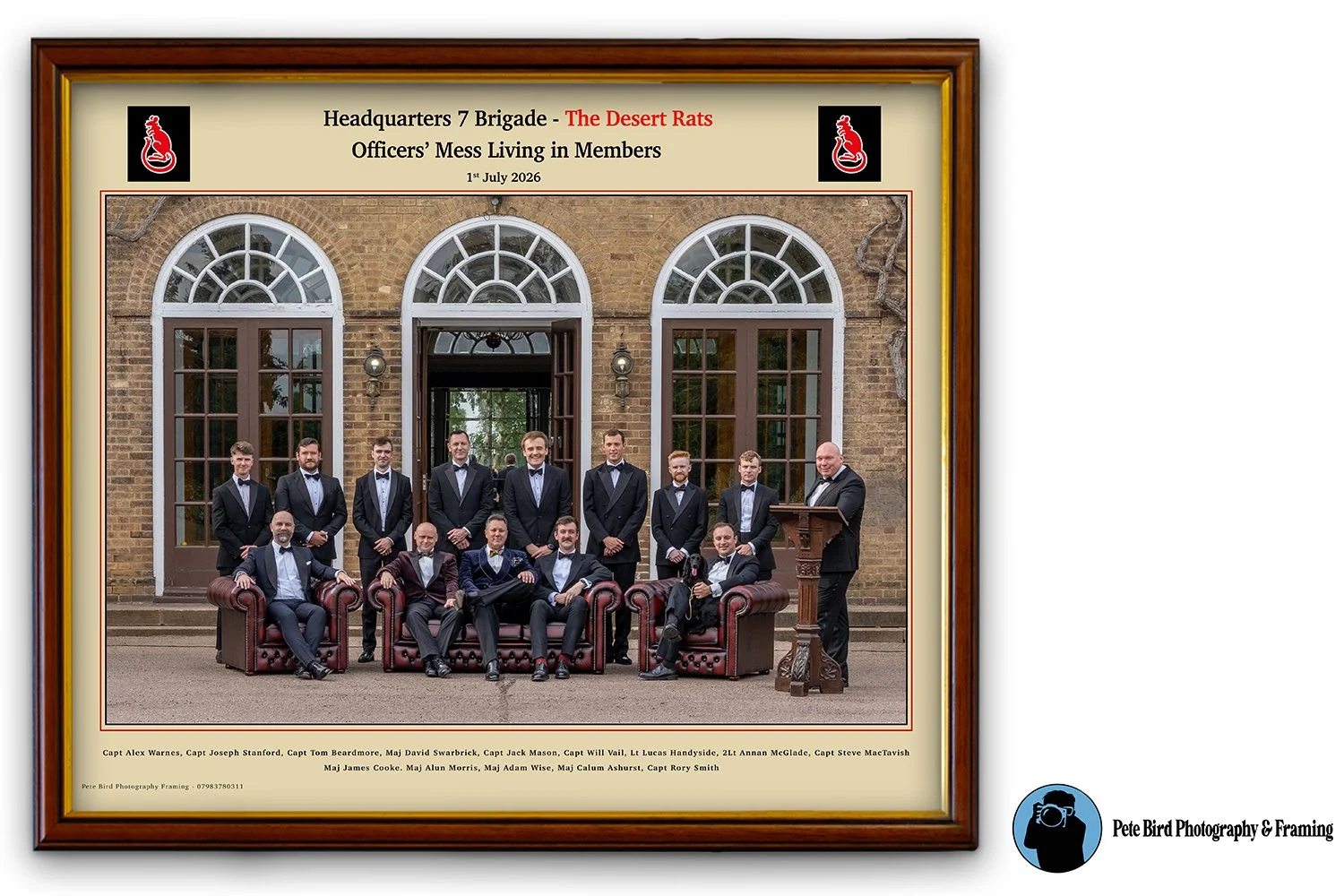 HQ 7X Bde - Officers' Mess LIMs ((FORMAL) Group) size 37x30cm
