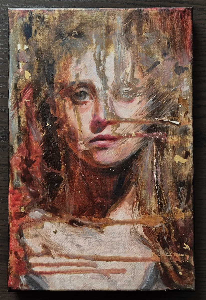 "Face from a dream 1" painting