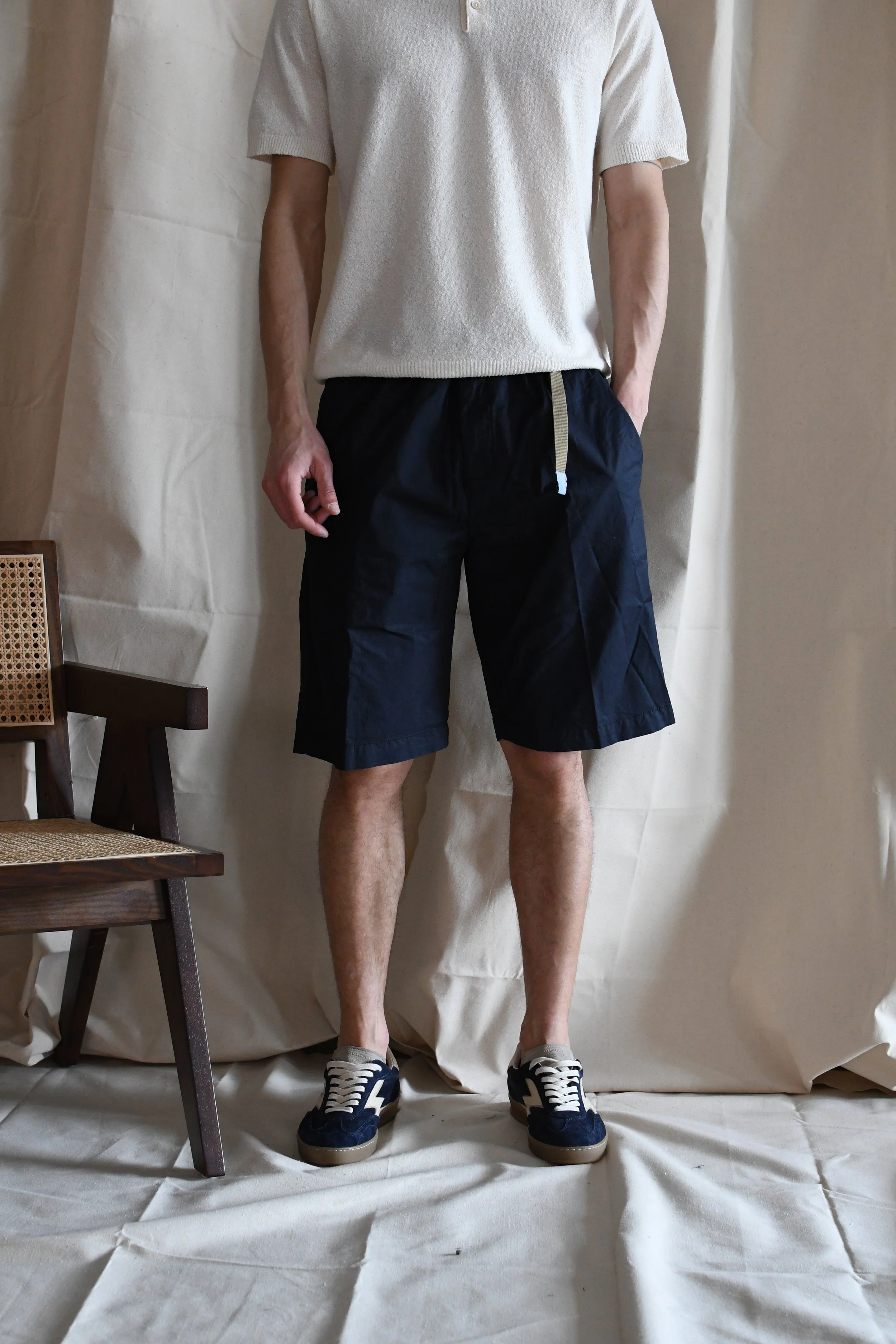 Bermuda White Sand tinta unita con vita elasticizzata