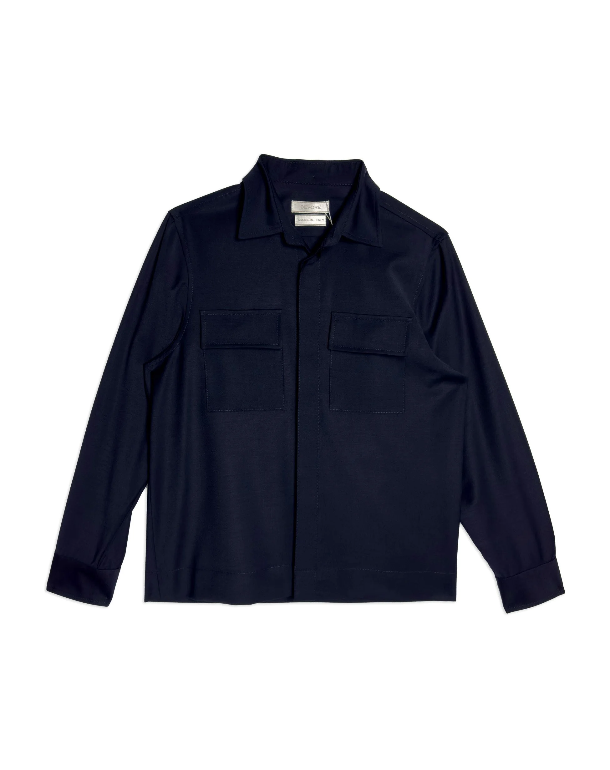 Devorè - Overshirt DVG7 Fresco Lana Navy