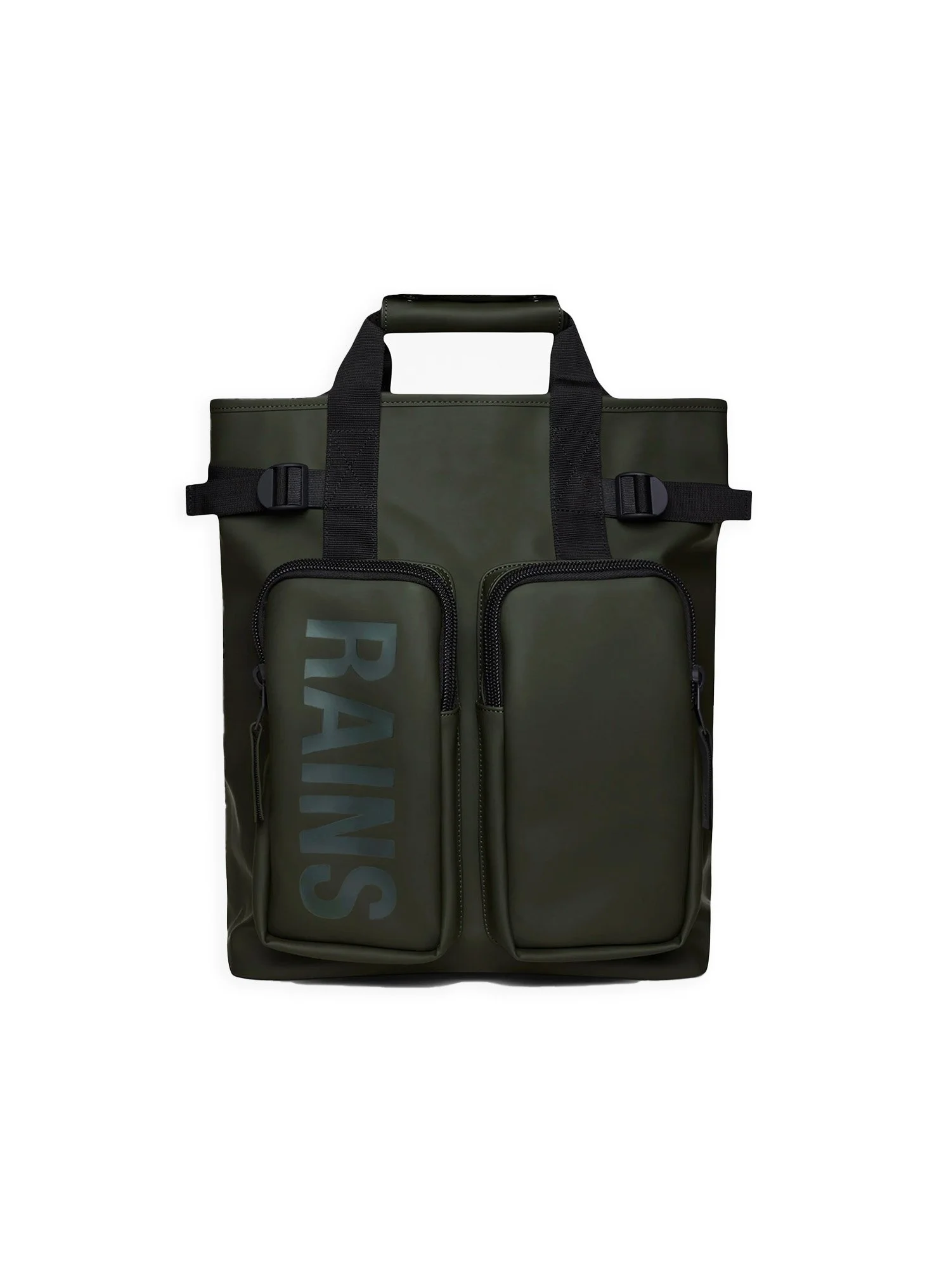 Zaino Rains Texel Tote è una borsa ibrida con tasca imbottita per laptop, pensata per i viaggi brevi.