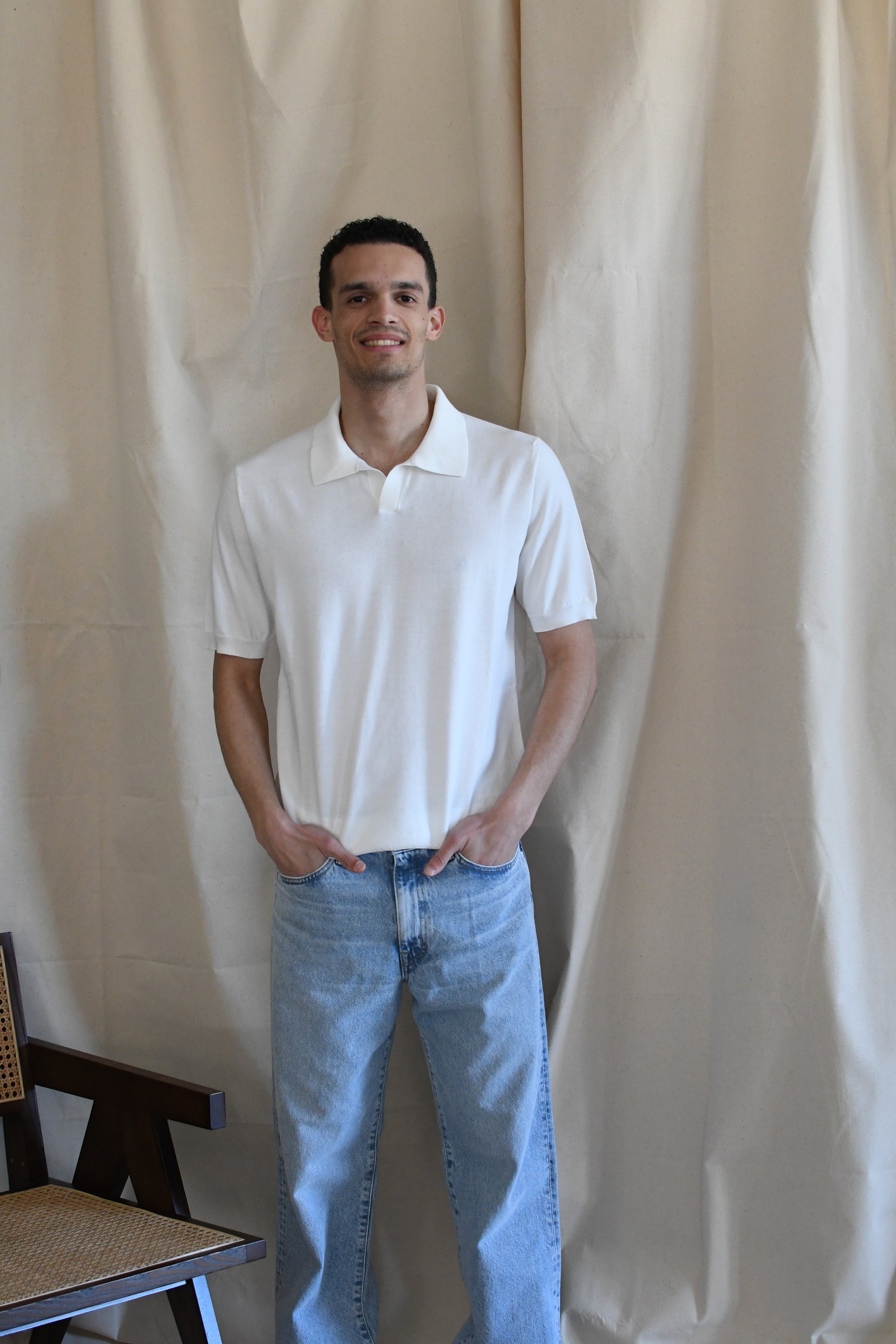 Polo Masq tinta unita manica corta in cotone.