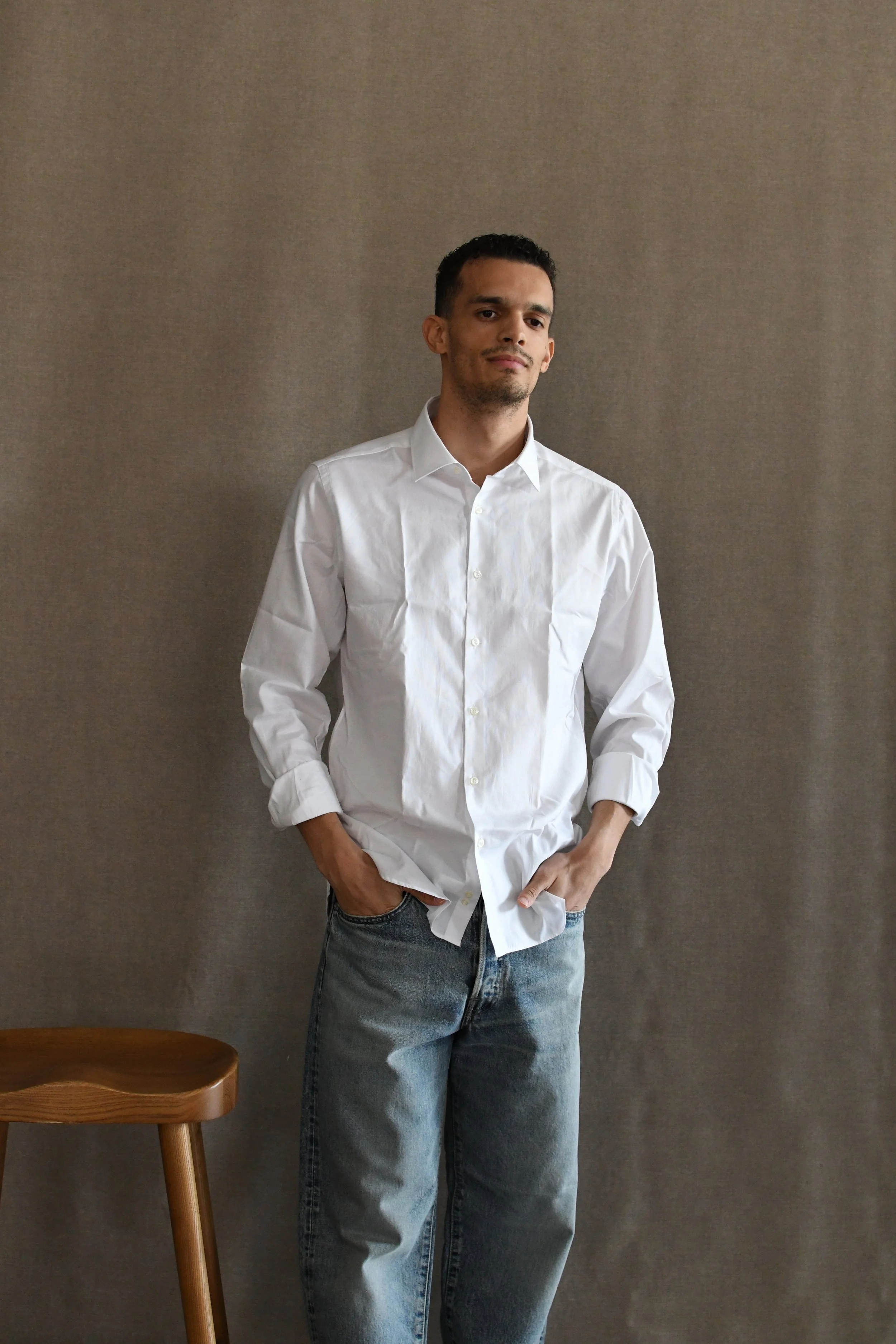 Camicia Guy Rover in morbido cotone microlavorato.