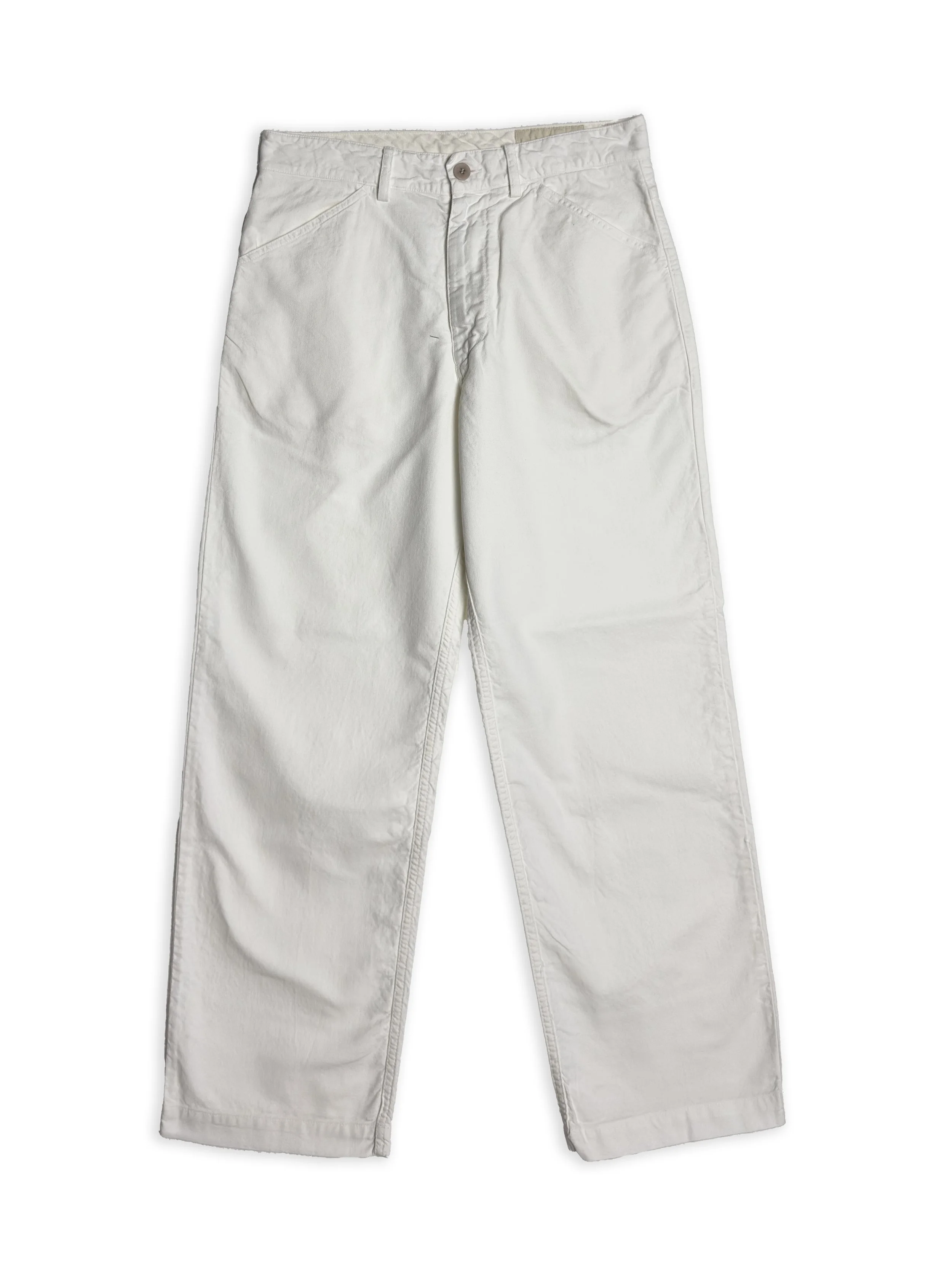 Pantalone Original Vintage Style relaxed fit in cotone e lino tinta unita