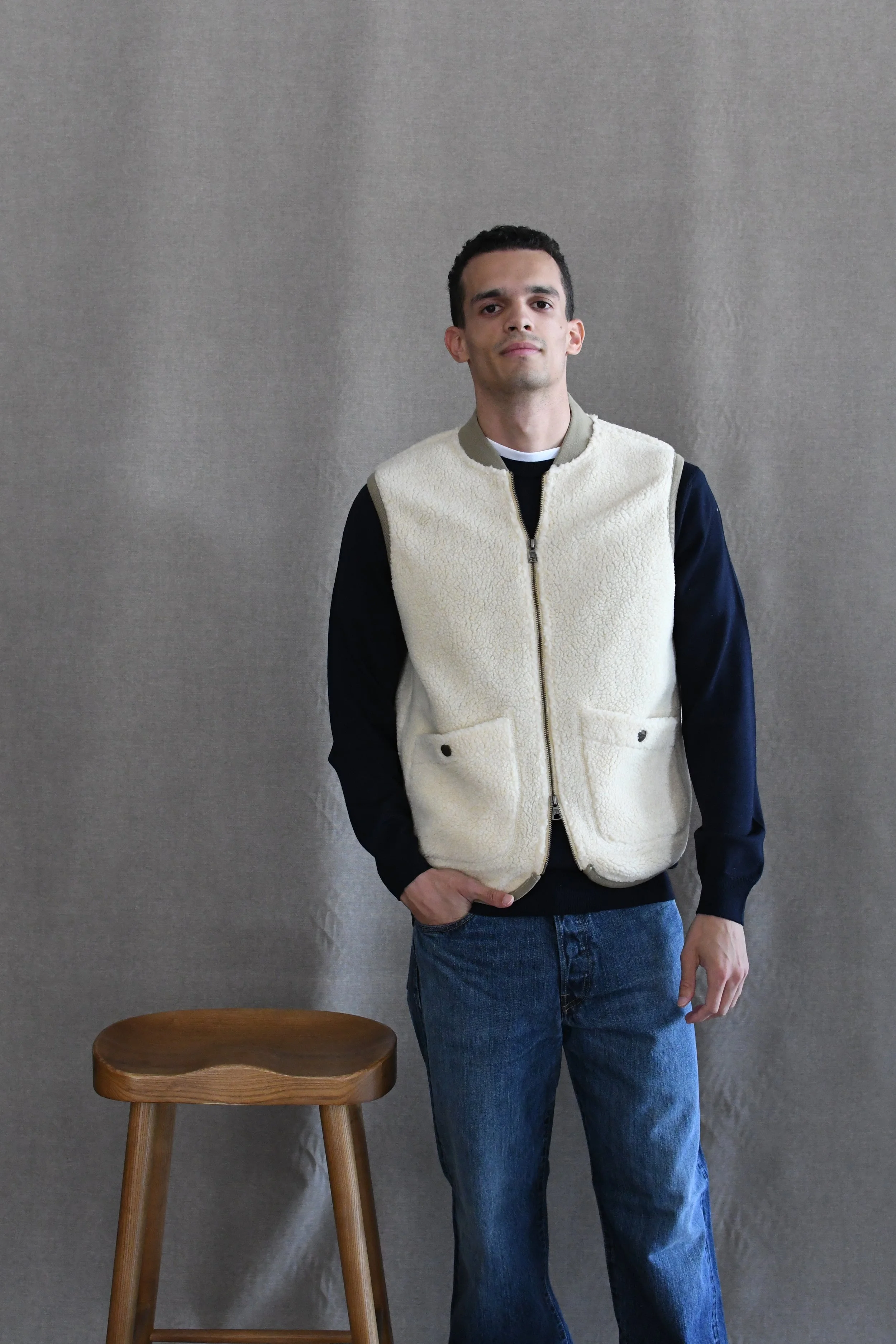 Gilet Bl’Ker sfoderato in morbido pile.