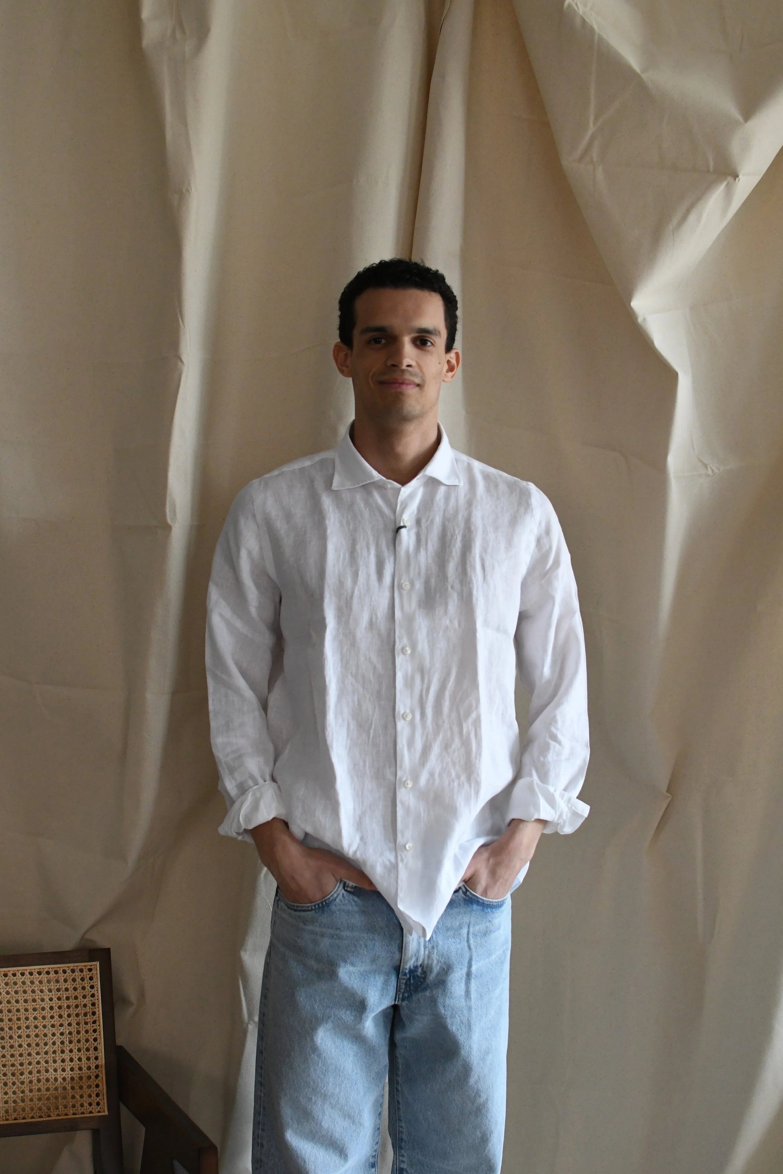 Camicia Portofiori in lino lavato, leggera e adatta per l’estate.